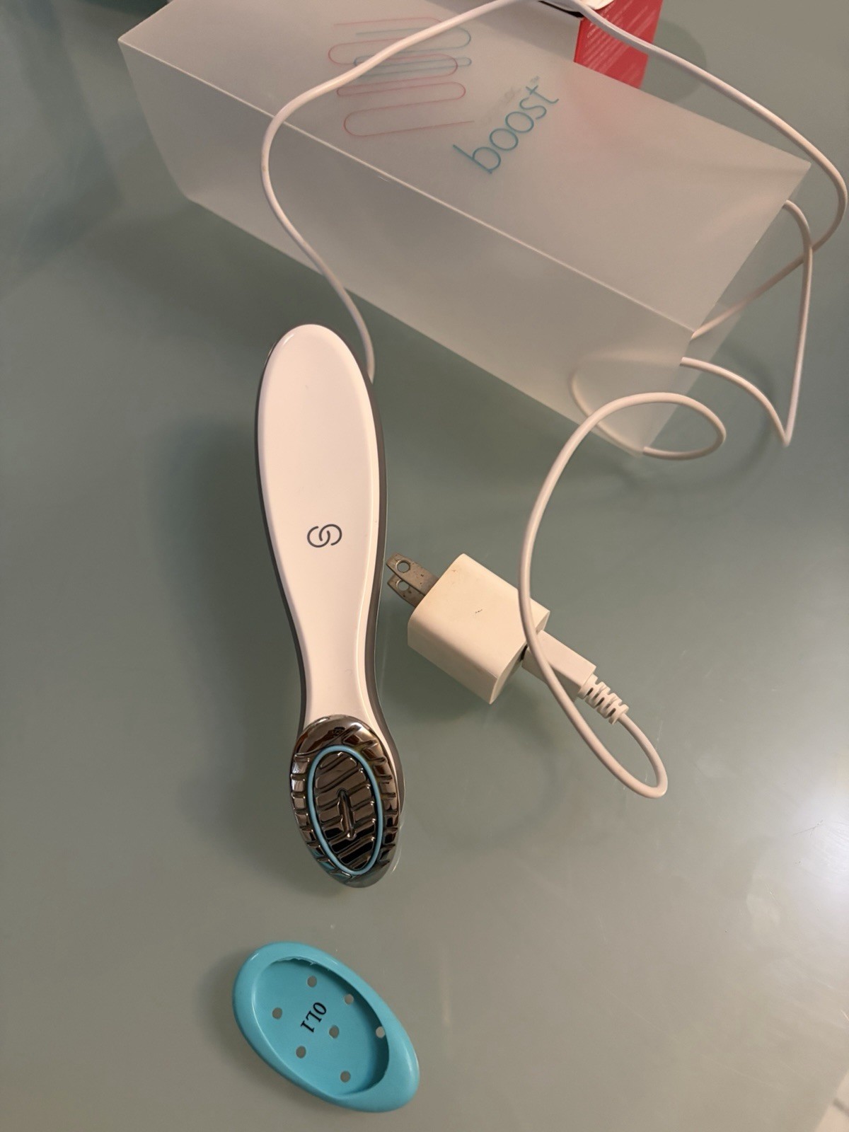 Nu Skin ageLOC Boost Facial Toning Device Wrinkles Rechargeable White/Blue T70