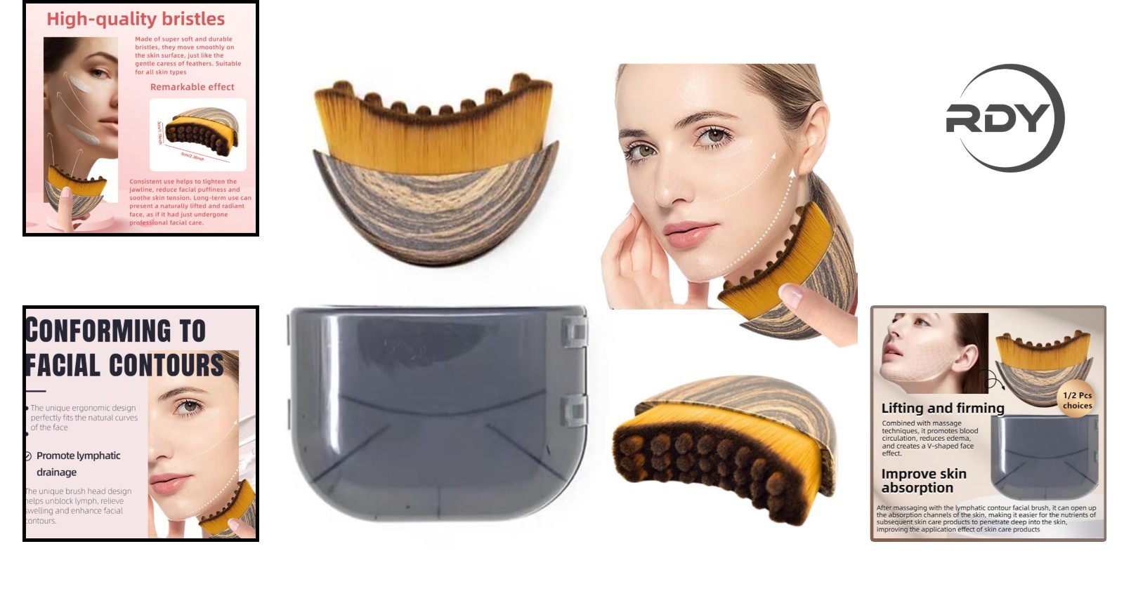 Effortless Contour Face Brush for Enhanced Absorption – 1 PCS Lifting Tool
