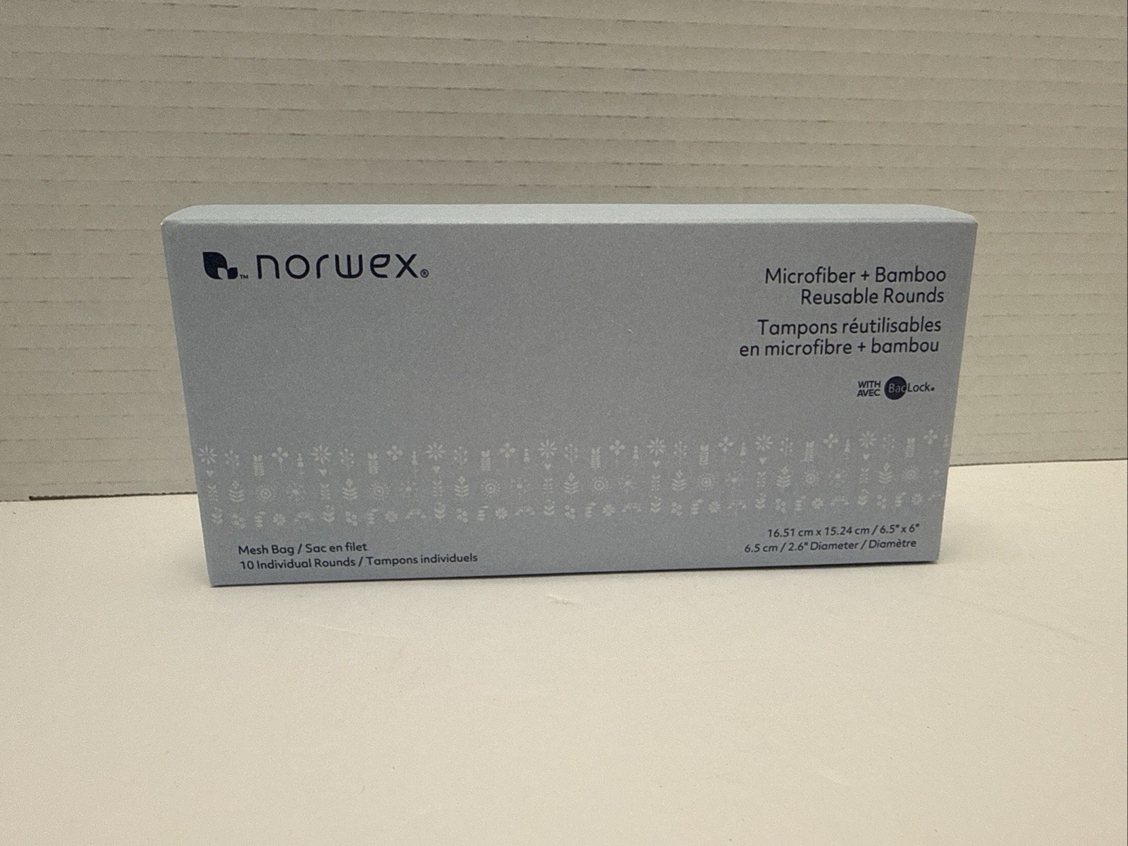 NEW Norwex Microfiber Bamboo Reusable Rounds 2.6” Diameter w/Mesh Pouch