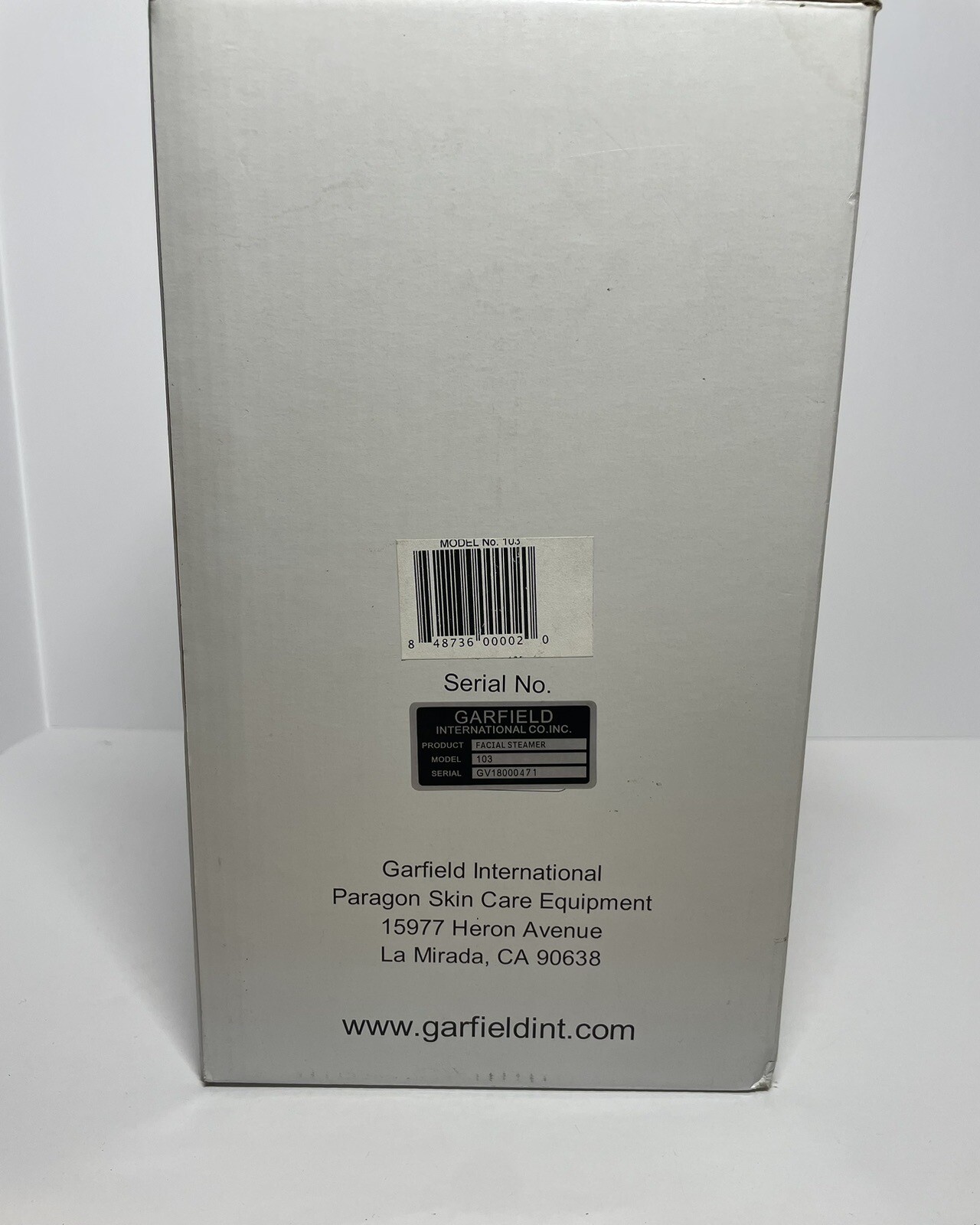 GI Paragon Facial Vapor Steamer W/ Aroma Therapy Model No. 103