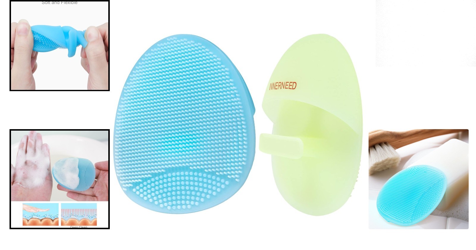 Gentle Exfoliating Silicone Face Scrubber for Smooth Skin – Dual-Sided Design