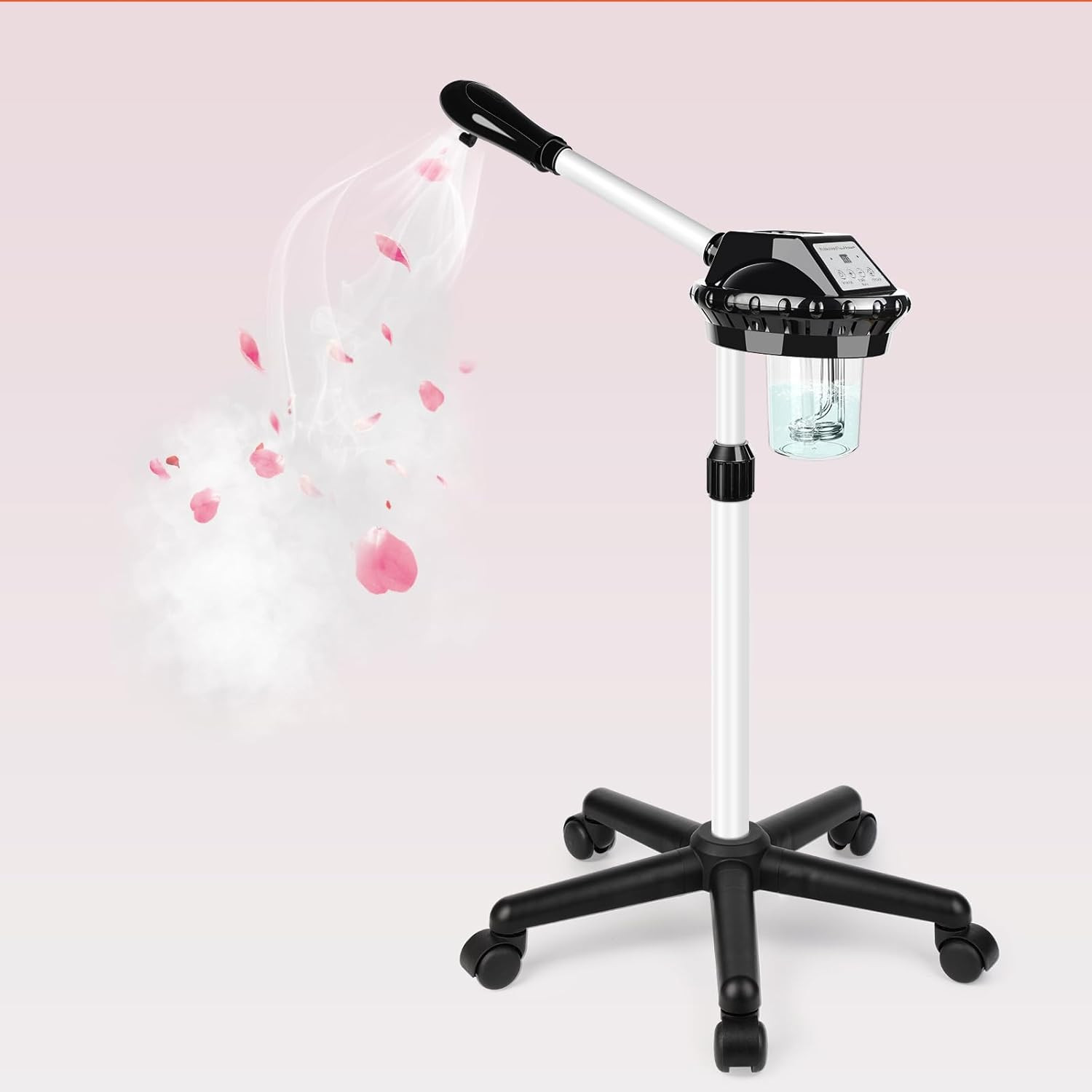 Professional Facial Steamer, Stand on Wheels Face Steamer, SPA Ozone Nano Steame