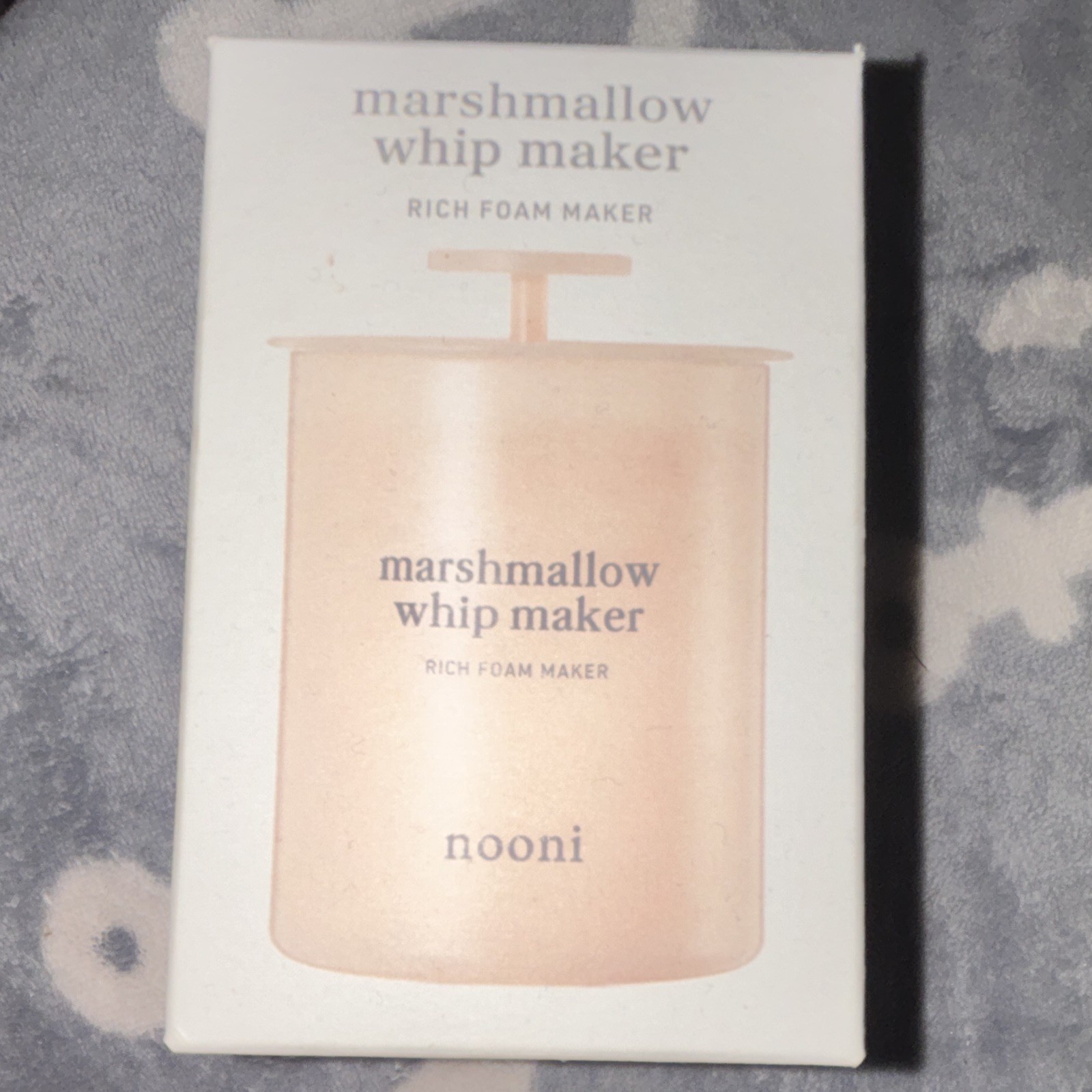 nooni Marshmallow Whip Maker Pink Compact PP Cleanser Foaming Tool NEW