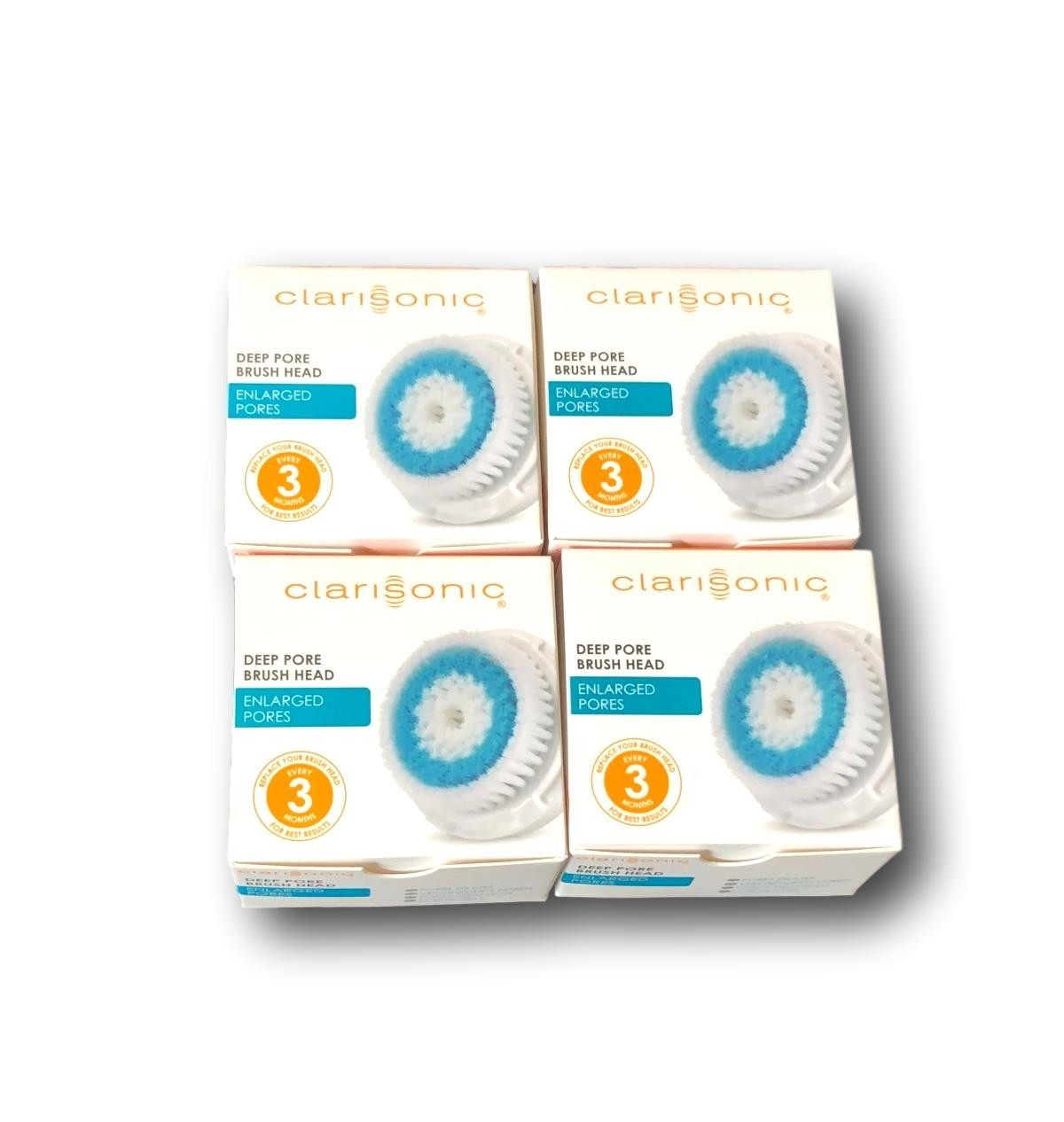 Original Clarisonic 4 Pk Deep Pore Face Cleanser Replacement Brush heads