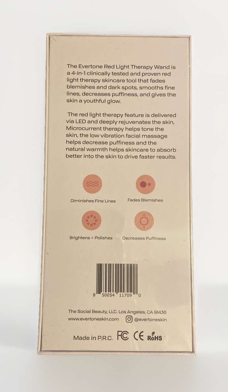 Evertone Infrawave Red Light Therapy Wand NEW Sealed (055)