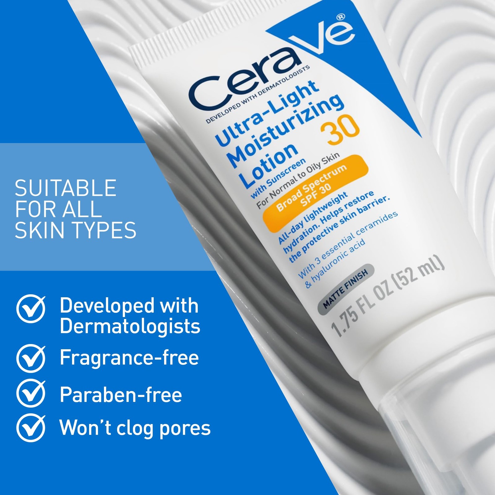 CeraVe Ultra-Light Moisturizing Lotion With SPF 1.75 Fl Oz (Pack of 1), Basic
