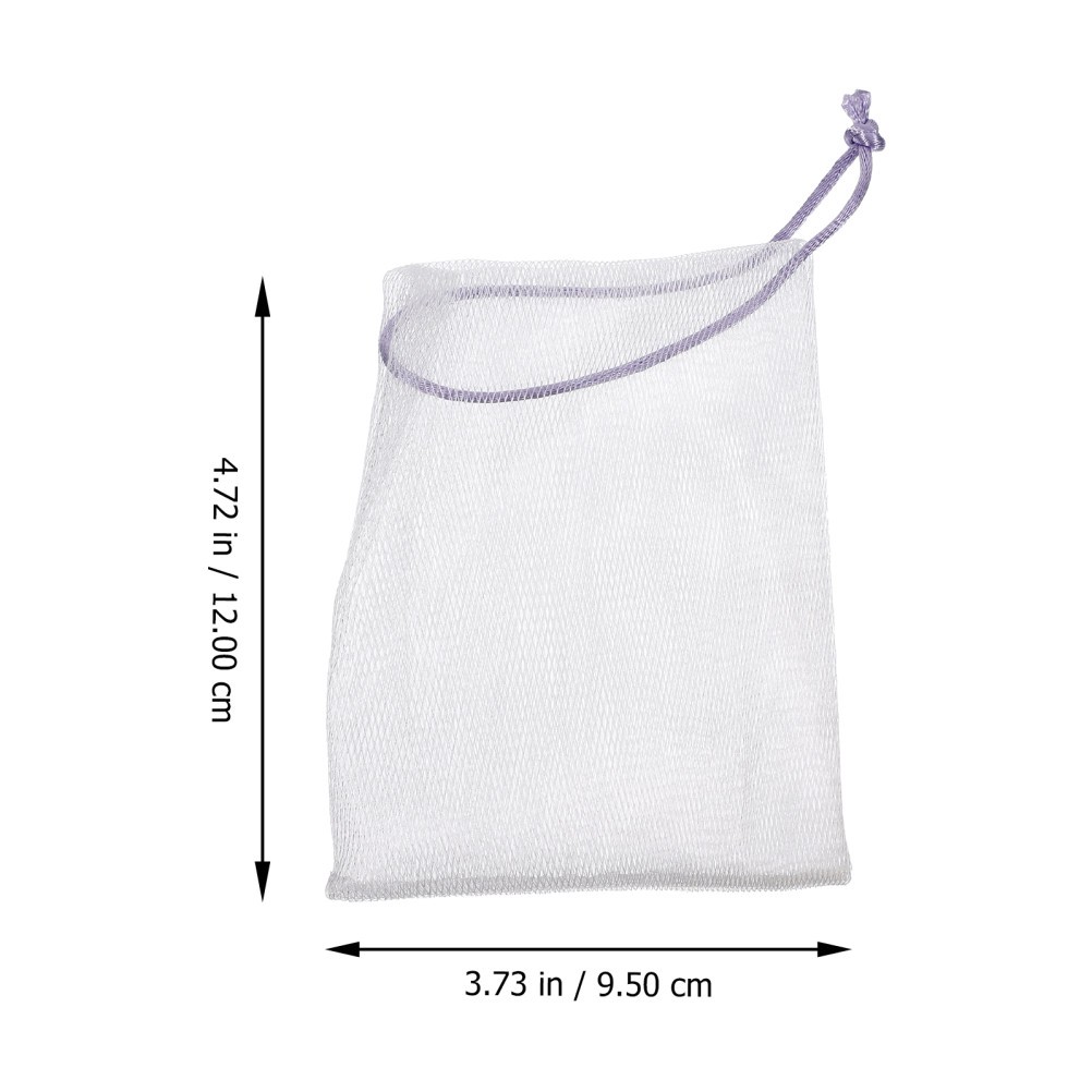 40 Pcs Nylon Soap Foaming Net Bag Facial Bubble Helper For Bath Use