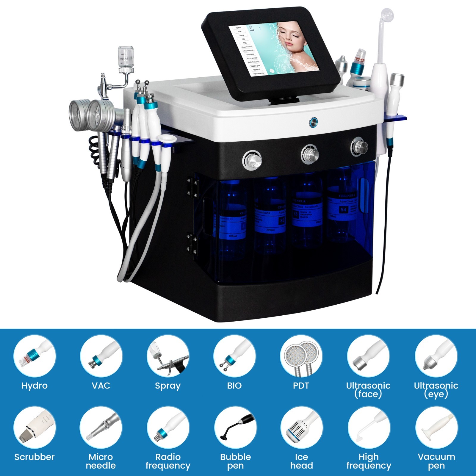 14-in-1 Facial Cleaning Skin brightening Acne Blackhead Removal beauty Machine