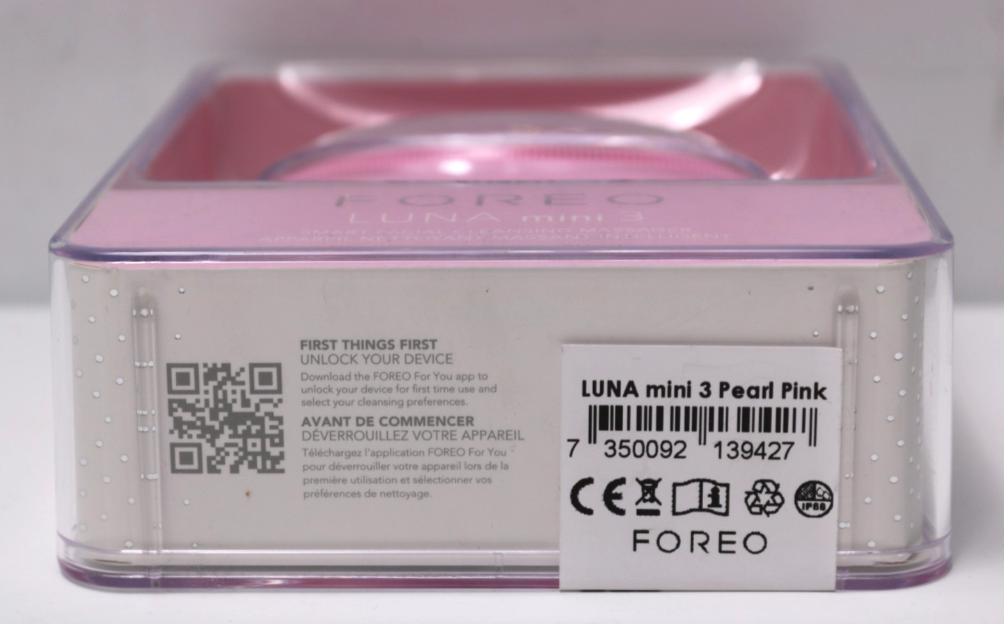 FOREO Luna Mini 3 Smart Facial Cleansing Massager – Pearl Pink – Brand New!