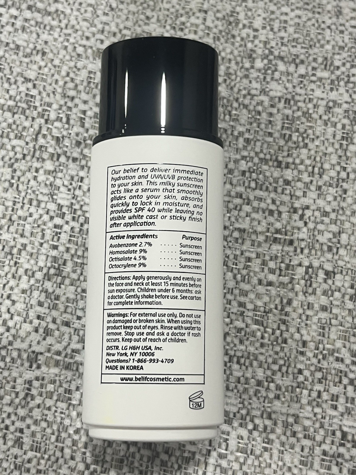 NIB belif Dew Guard Milky Sun Serum Sunscreen SPF 40 – 1.69 Fl Oz Exp 11/2026