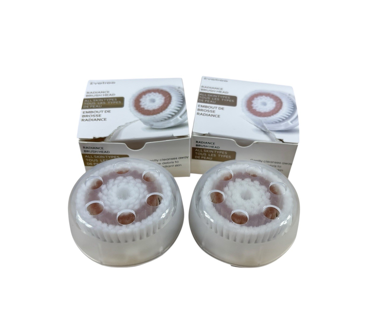 2 Pack Evetree Radiance Brush Heads – Replacement Facial Brush