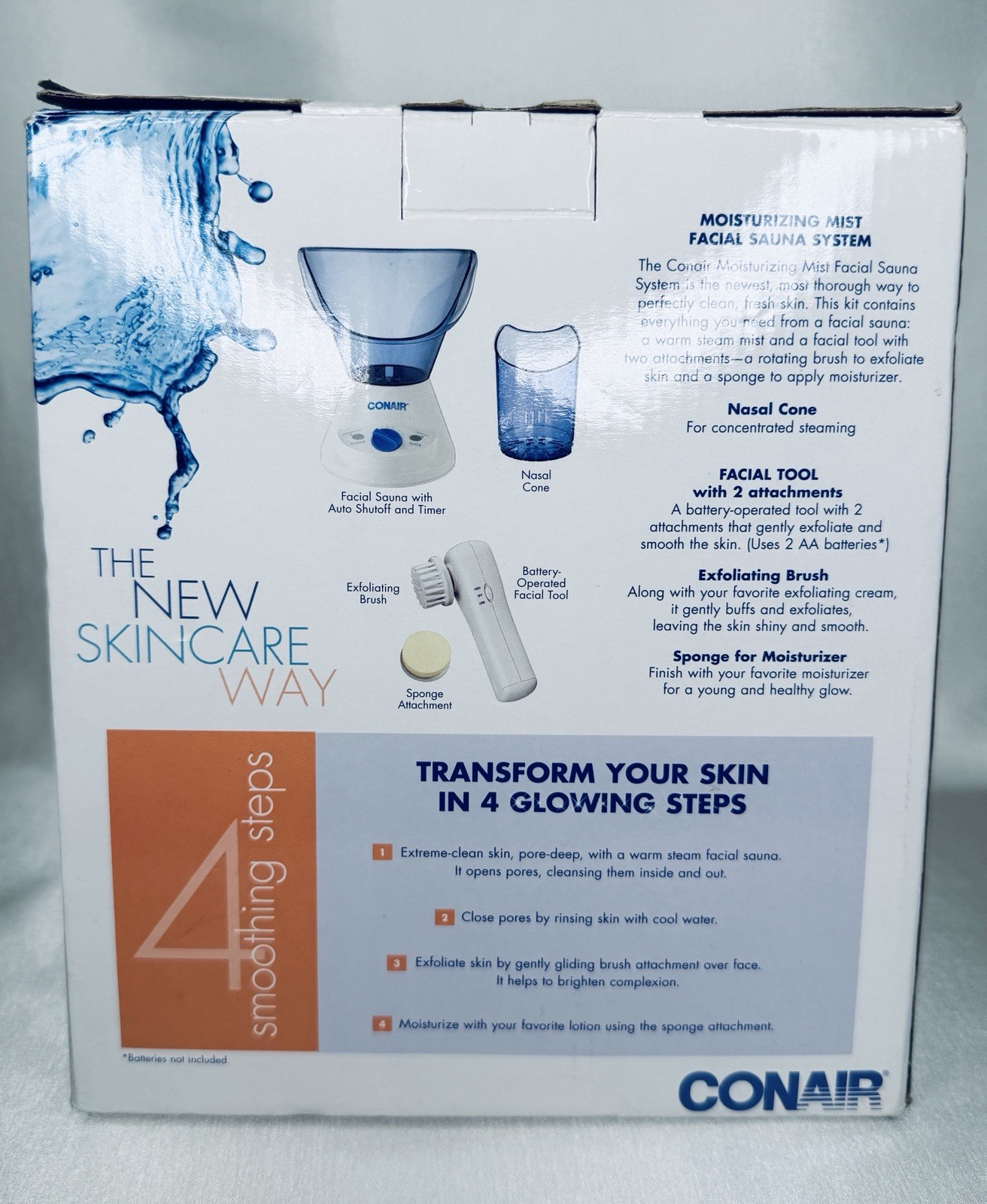 Conair Facial Sauna Moisturizing Mist System Facial Steamer NIB New