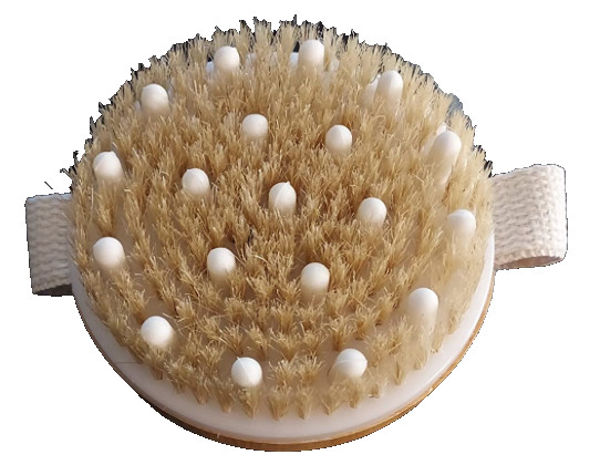 2 Piece Spa Brush Set 1 Dry Body Brush-Solid Wood Boar Hair 1-Daily Concept Dry