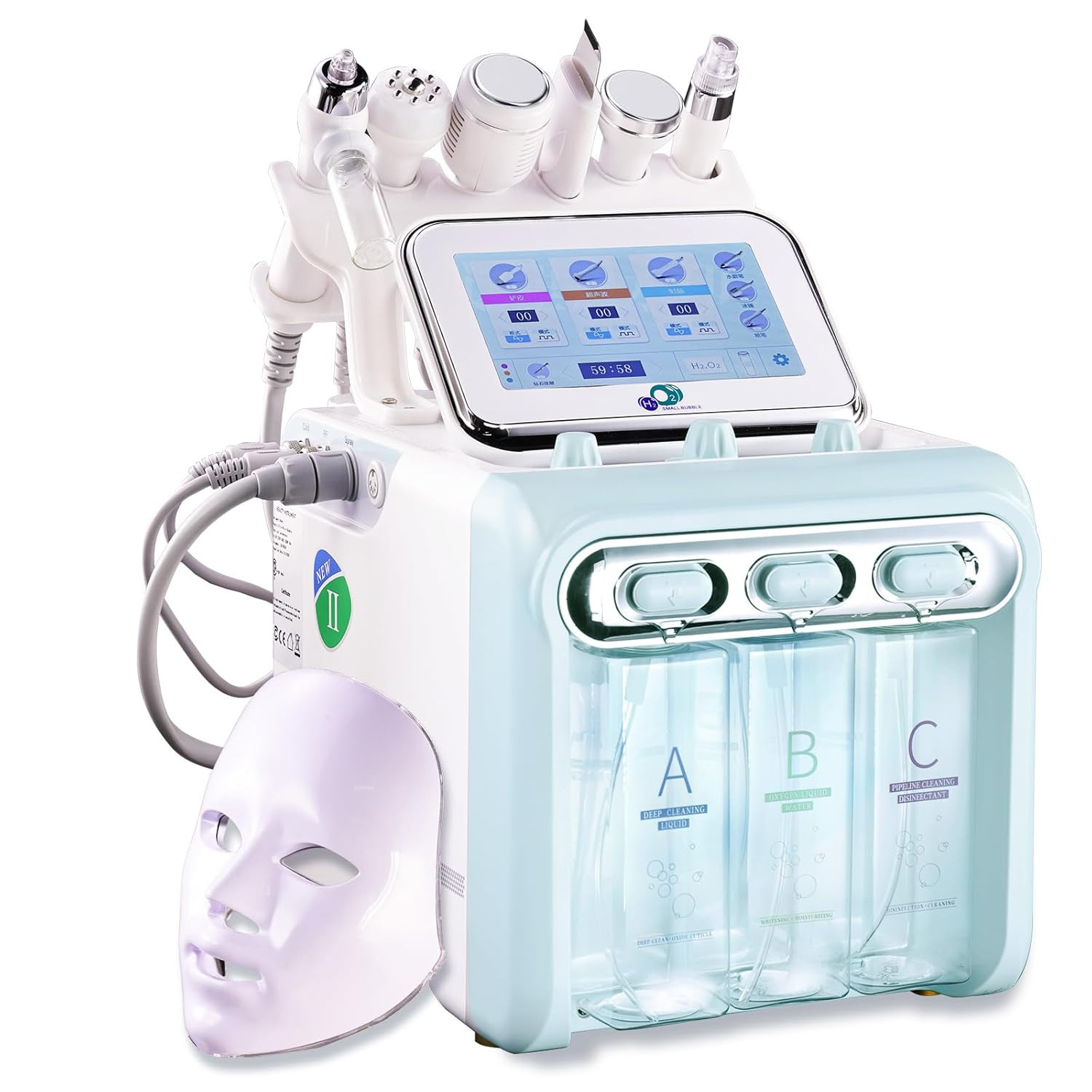 7 in 1 Multifunctional Face Care Device ，Facial Care Machine Vacuum Cleaning Jet