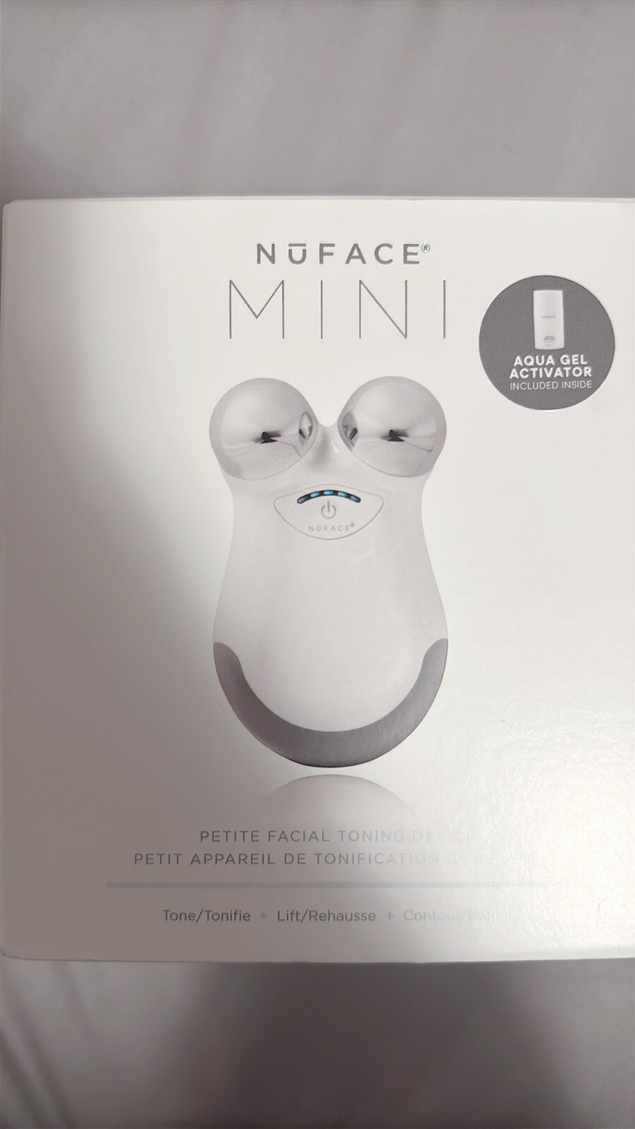 NuFace MINI Petite Facial Toning Device with Aqua Gel Activator NEW/SEALED