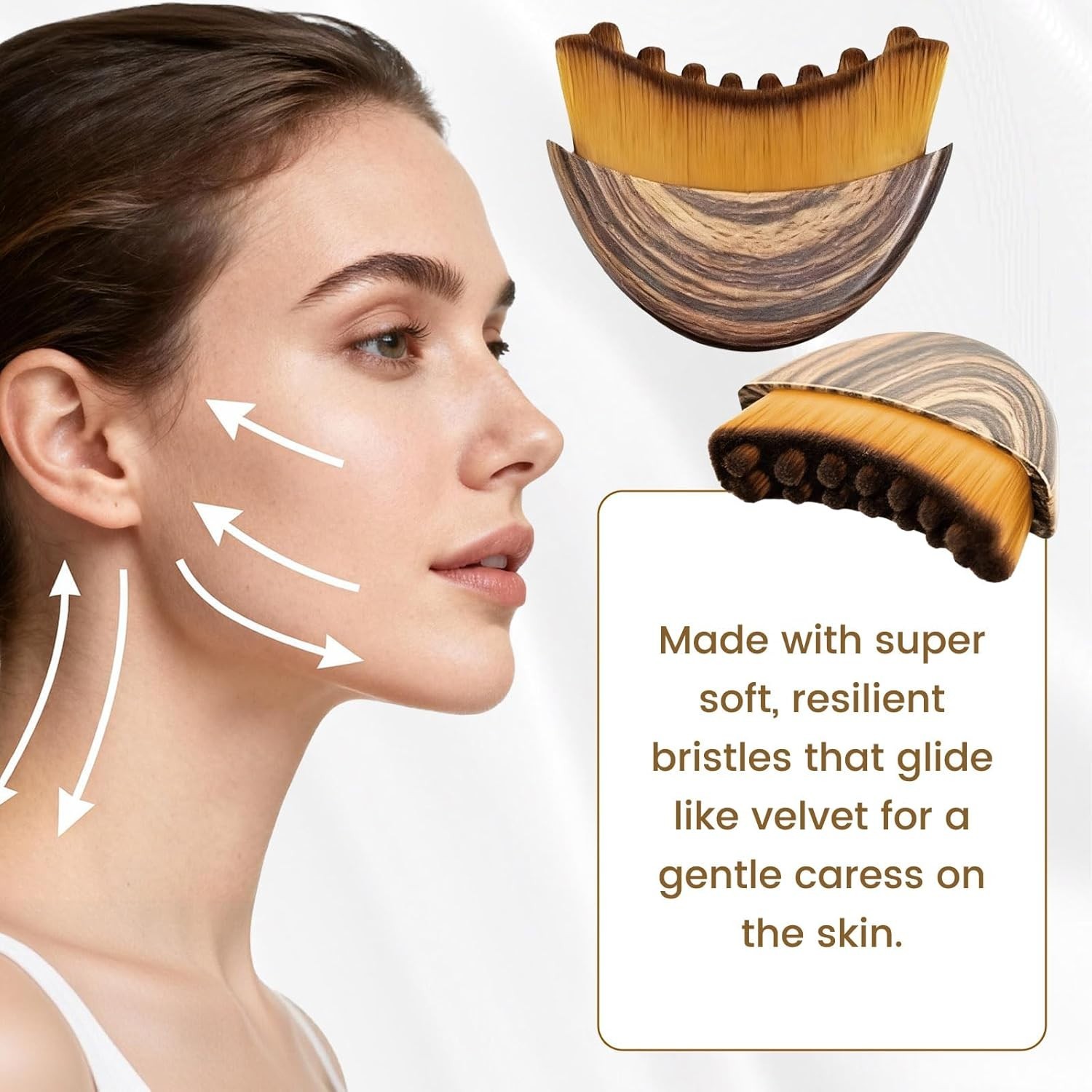 2PCS Lymphatic Face Contour Brush – Sculpt & Reduce Puffiness
