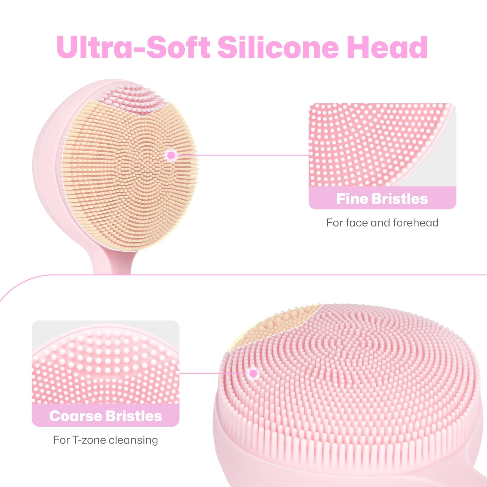 Cleansing Brush with Vibrating, Rechargeable Silicone Scrubber for Deep Pore …