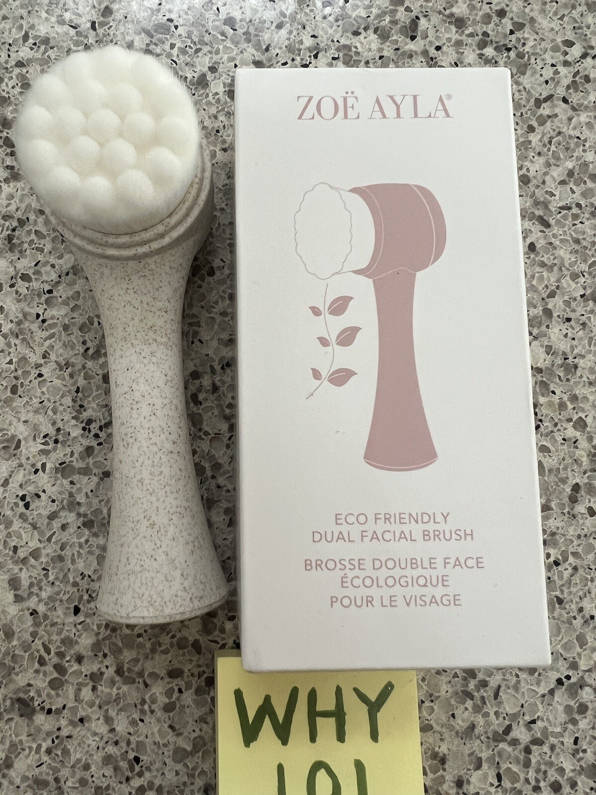Zoe Ayla Eco Friendly Dual Facial Cleansing Brush FULL SIZE; SEALED BOX $33