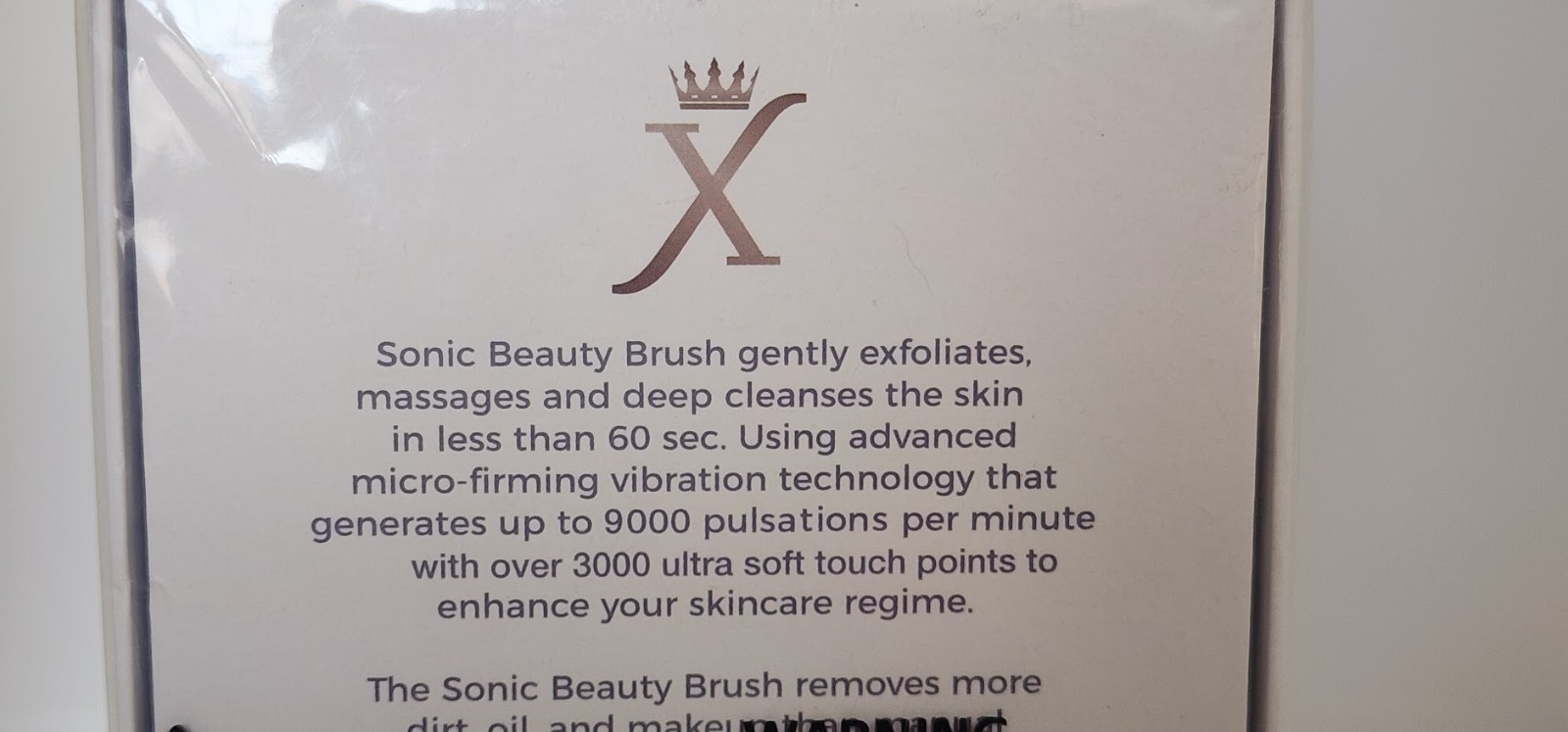 LUXSIO Sonic Beauty Facial Cleansing Brush Blue Skin Care Prep Cosmetic Tool NIB
