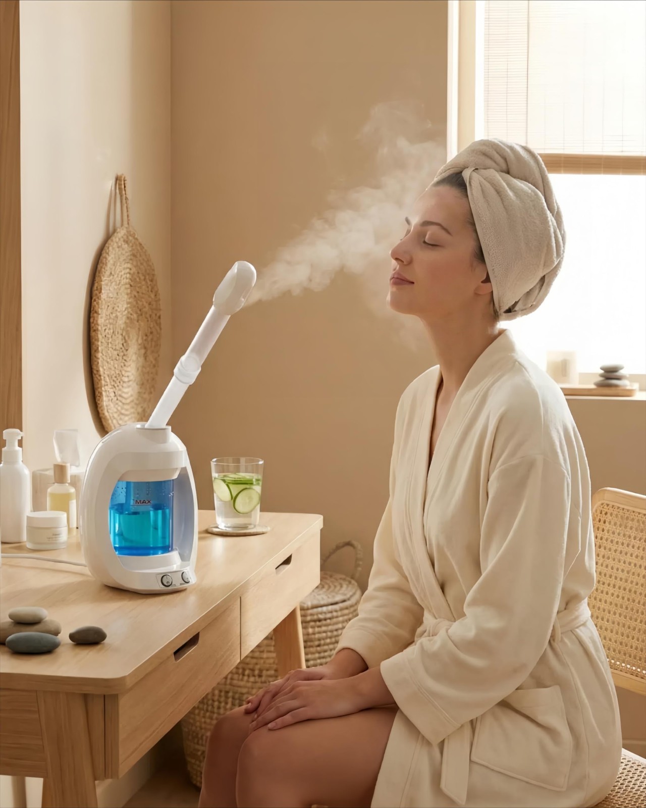 Facial Steamer, Face Steamer for Esthetician and Nano Ionic Portable Ozone Hair