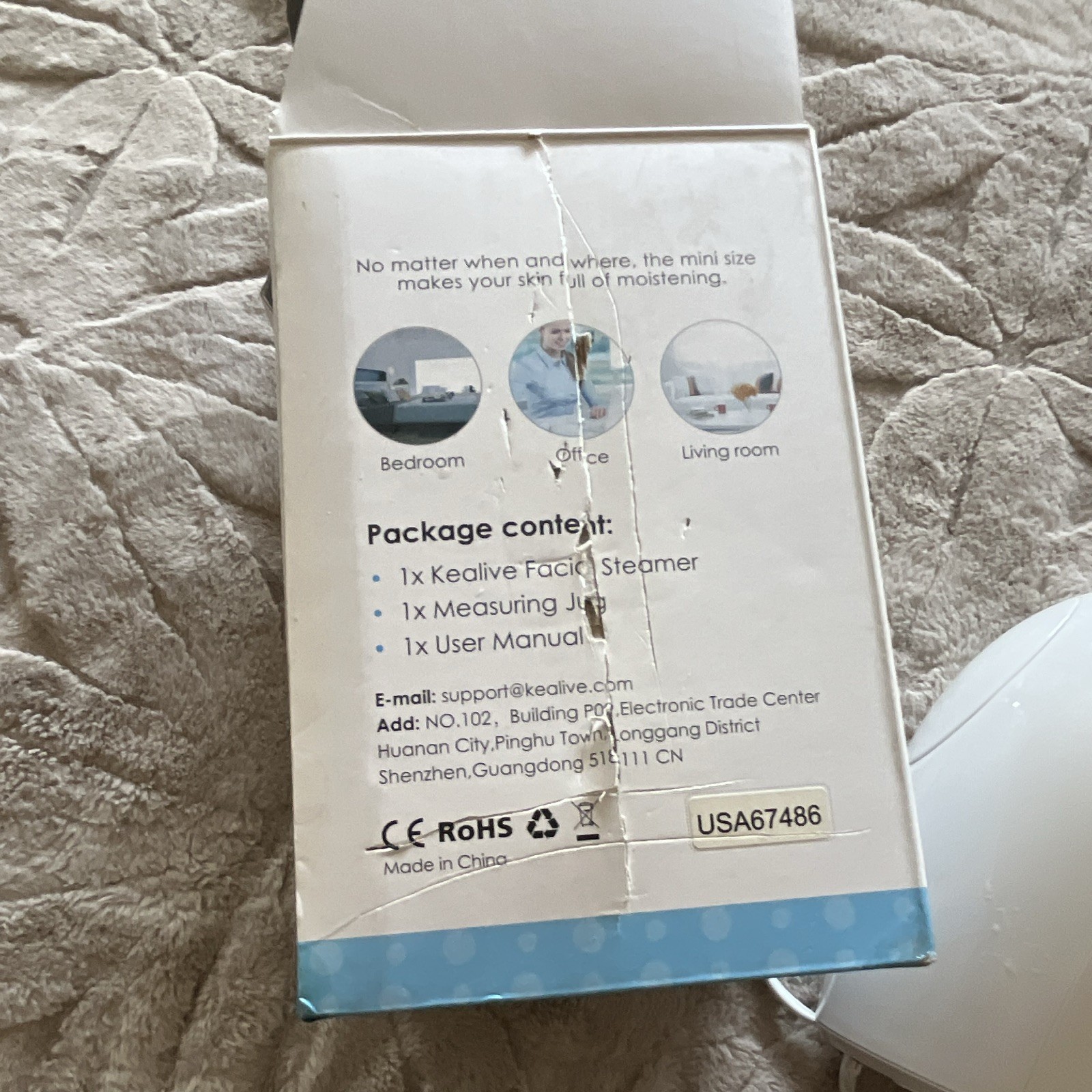Kealive Nano Ion Facial Steamer BE-F2 skin care open pores hot humidifier MISB
