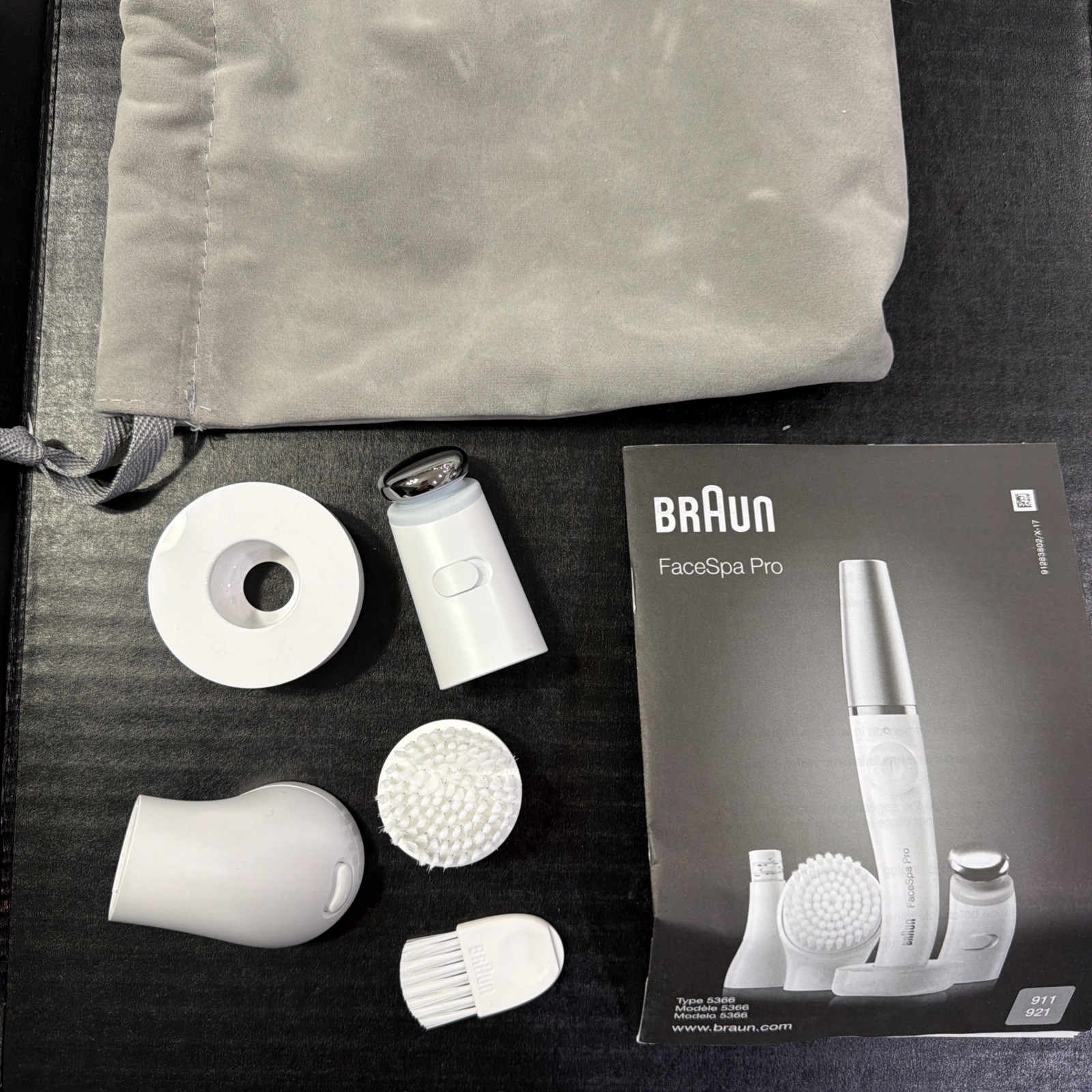 NEW Braun FaceSpa Parts Cleansing Brush Head Cleaning Brush &Stand LOT 5