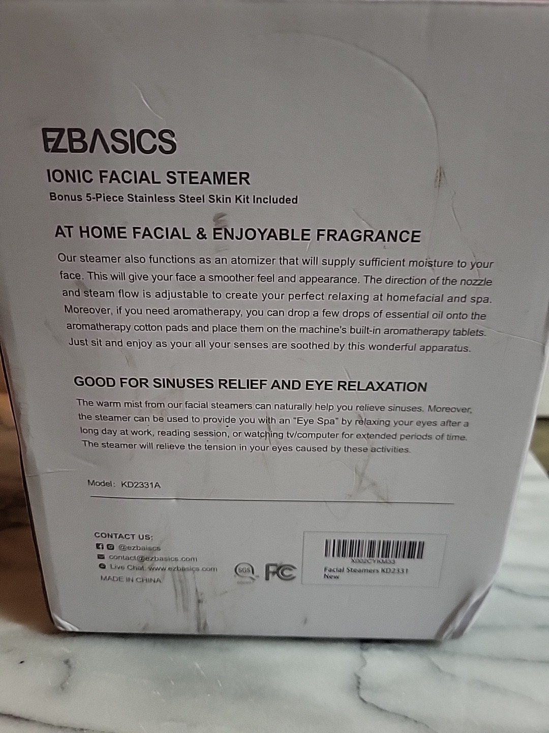 Facial Steamer EZBASICS Ionic Face Steamer for Home Facial, Warm Mist Humidifier