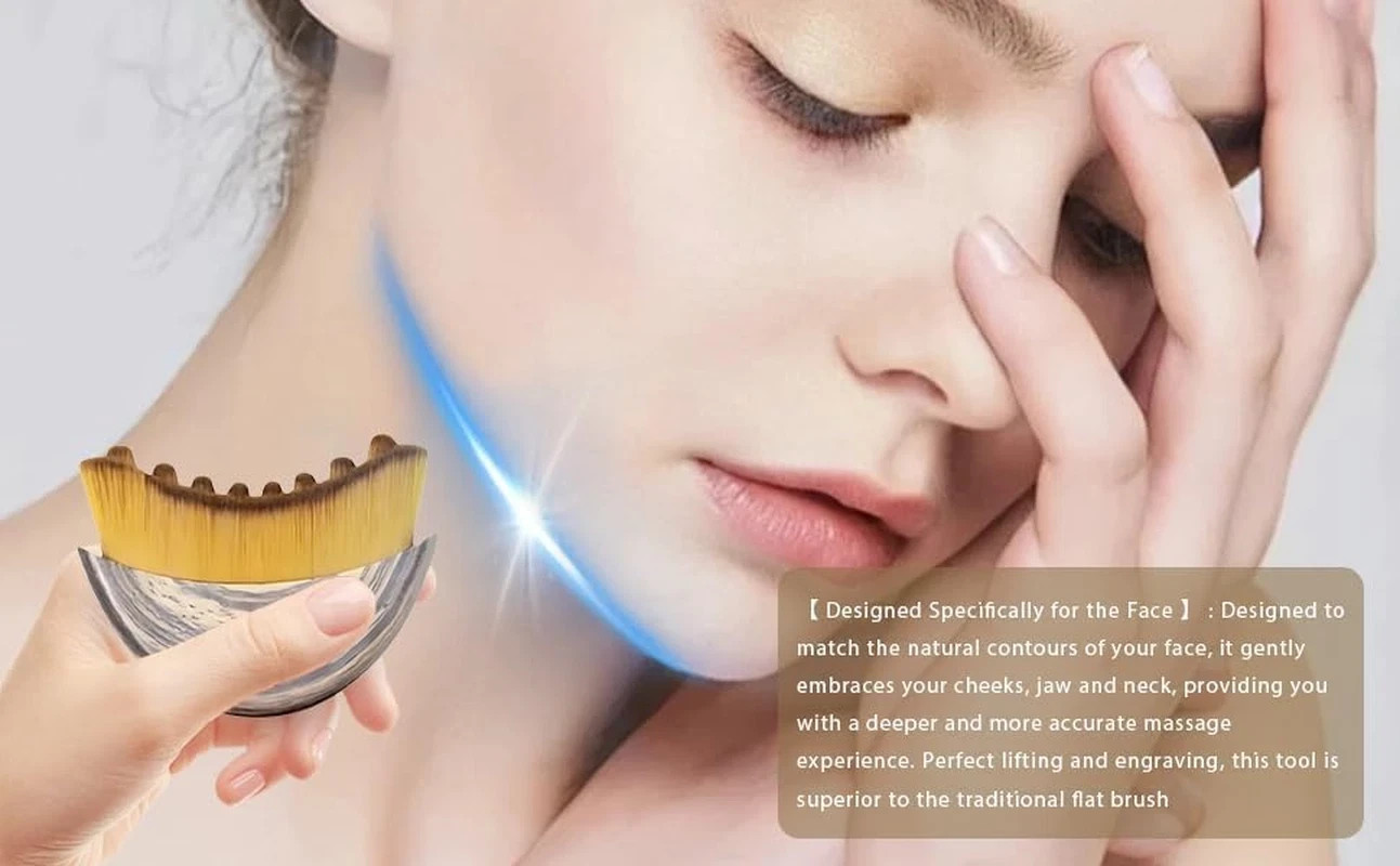 New Lymphatic Contour Face Brush, Lymphatic Drainage Massager for Face,Ergonomic