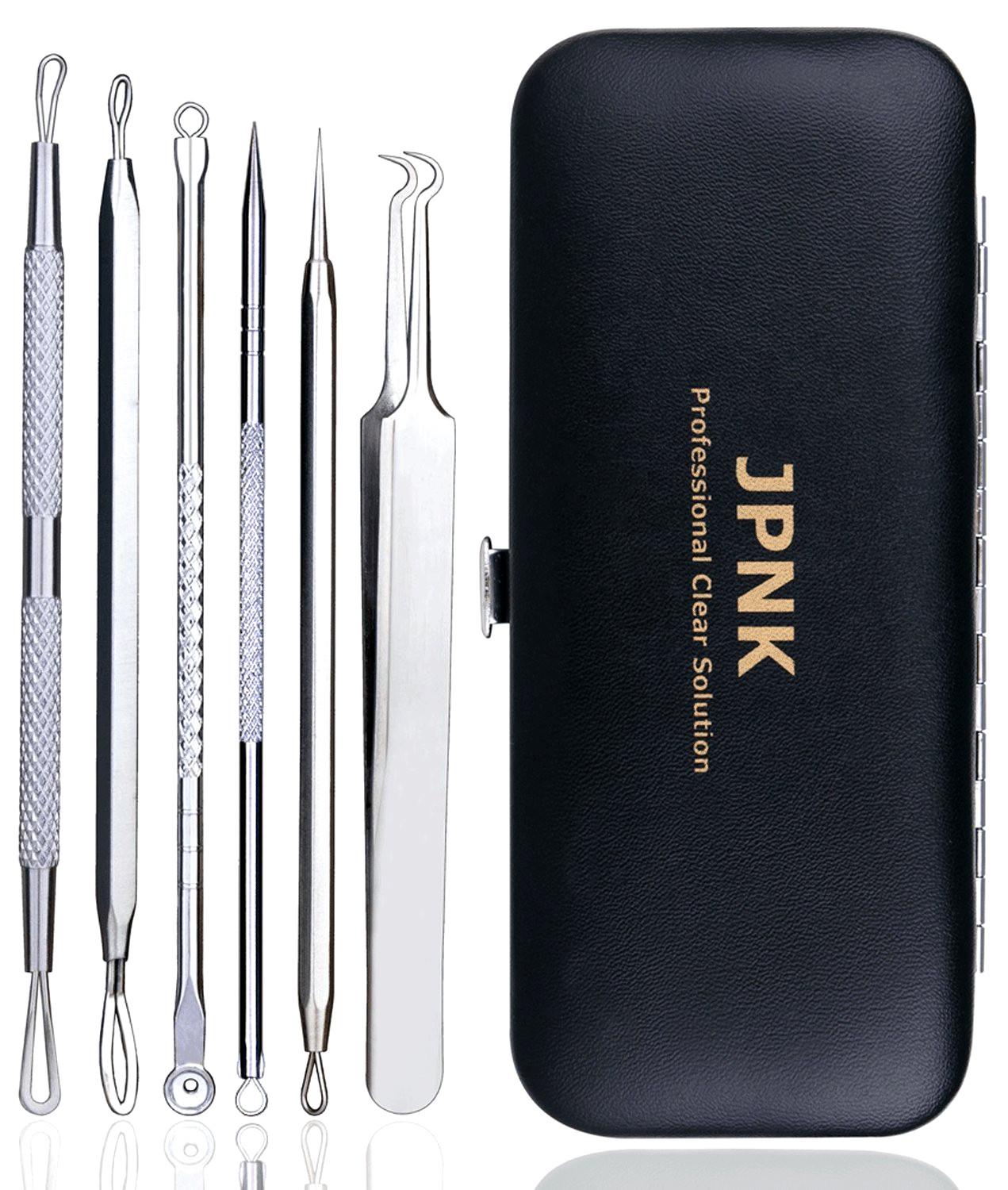 Blackhead Remover Tools Kit (6 Pcs) Pimple Comedone Acne Blemishes Extractor Set