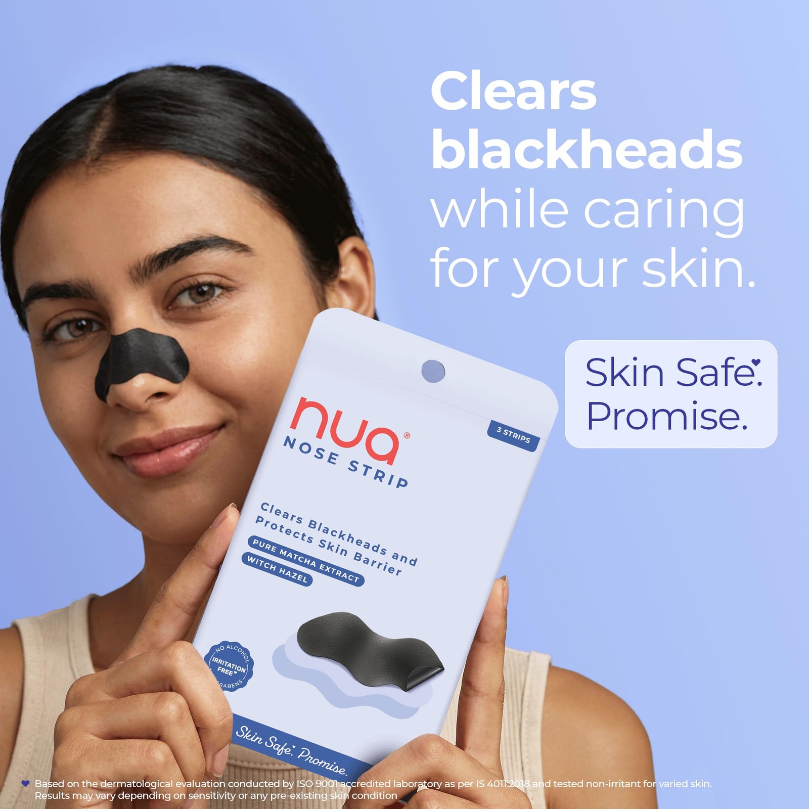 Nua Nose Strip – Blackhead & Whitehead Remover, 100% Natural, Fast Acting