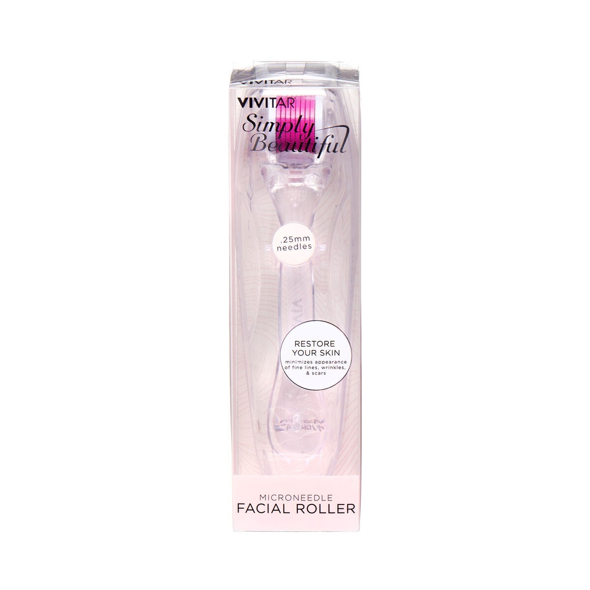 new Vivitar Simply Beautiful Microneedle Facial Roller .25mm Needles