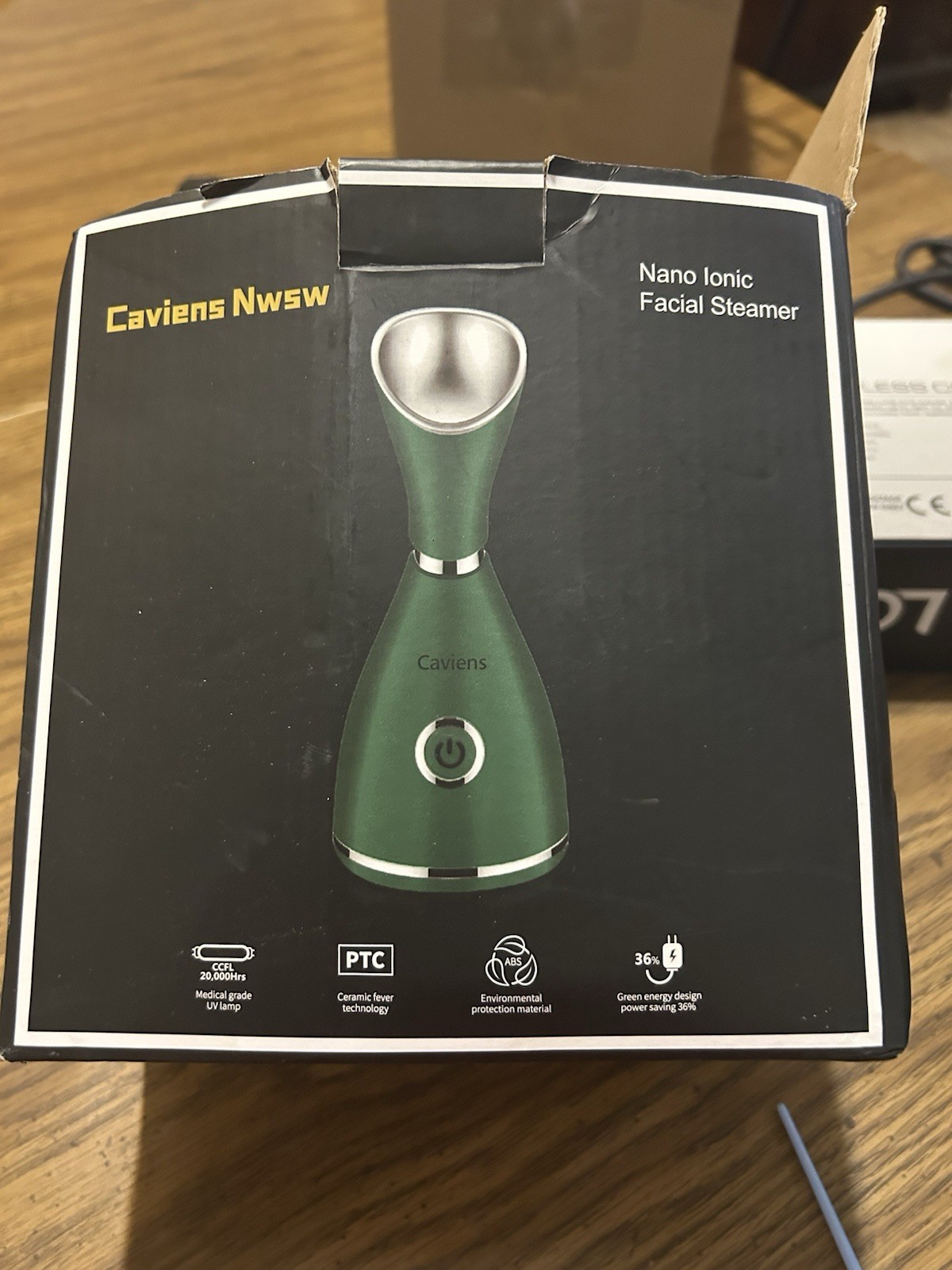 Caviens Nano Ionic Facial Steamer for Clogged Pores, Electric, Green