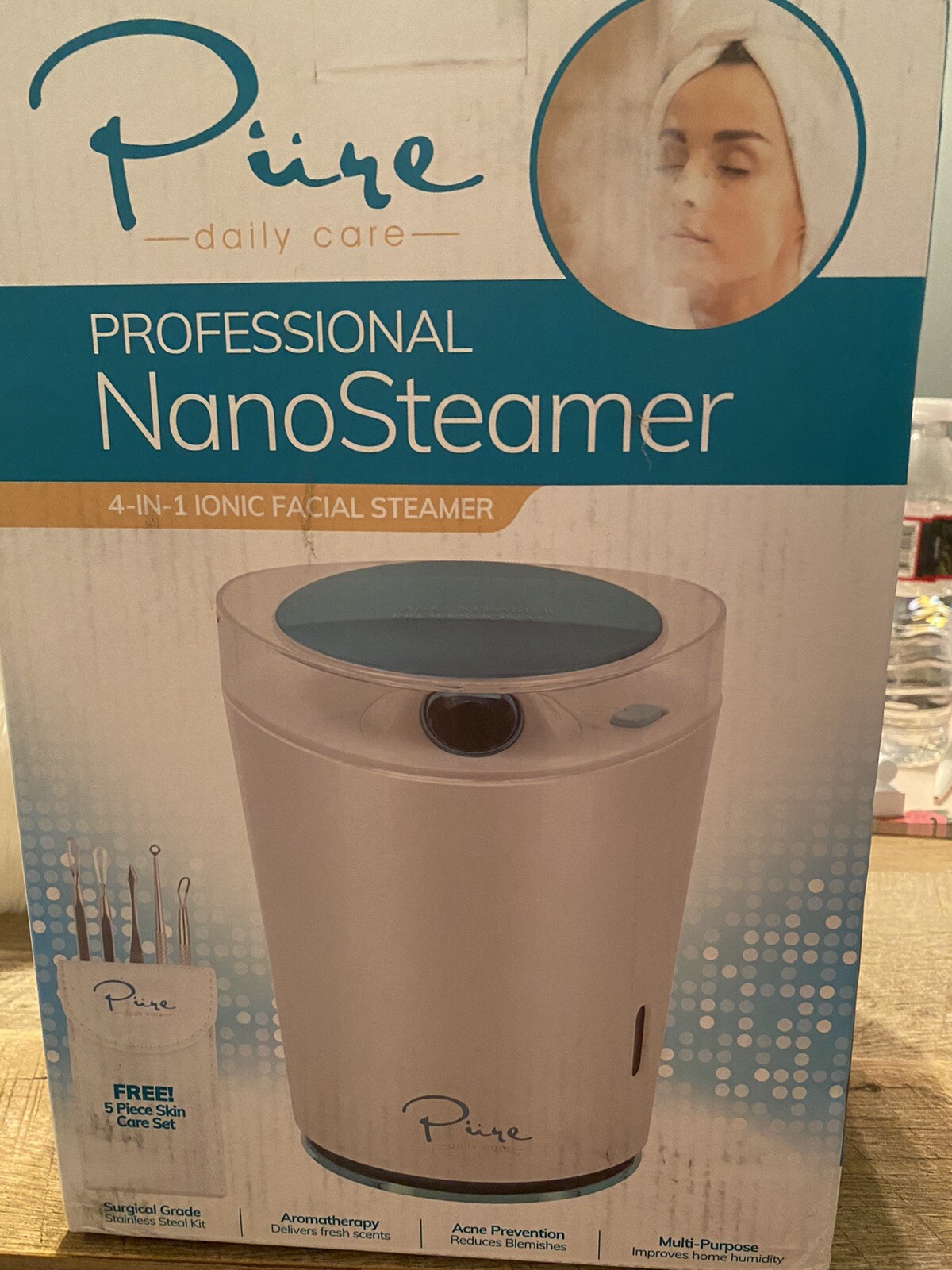 Pure Daily Care Professional NanoSteamer Cool Mist and Hot Steam Facial Steamer