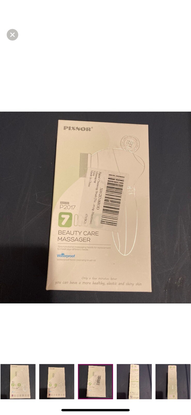 Pixnor Green Electric Facial Cleansing Brush Deep Cleansing Gentle Exfoliating