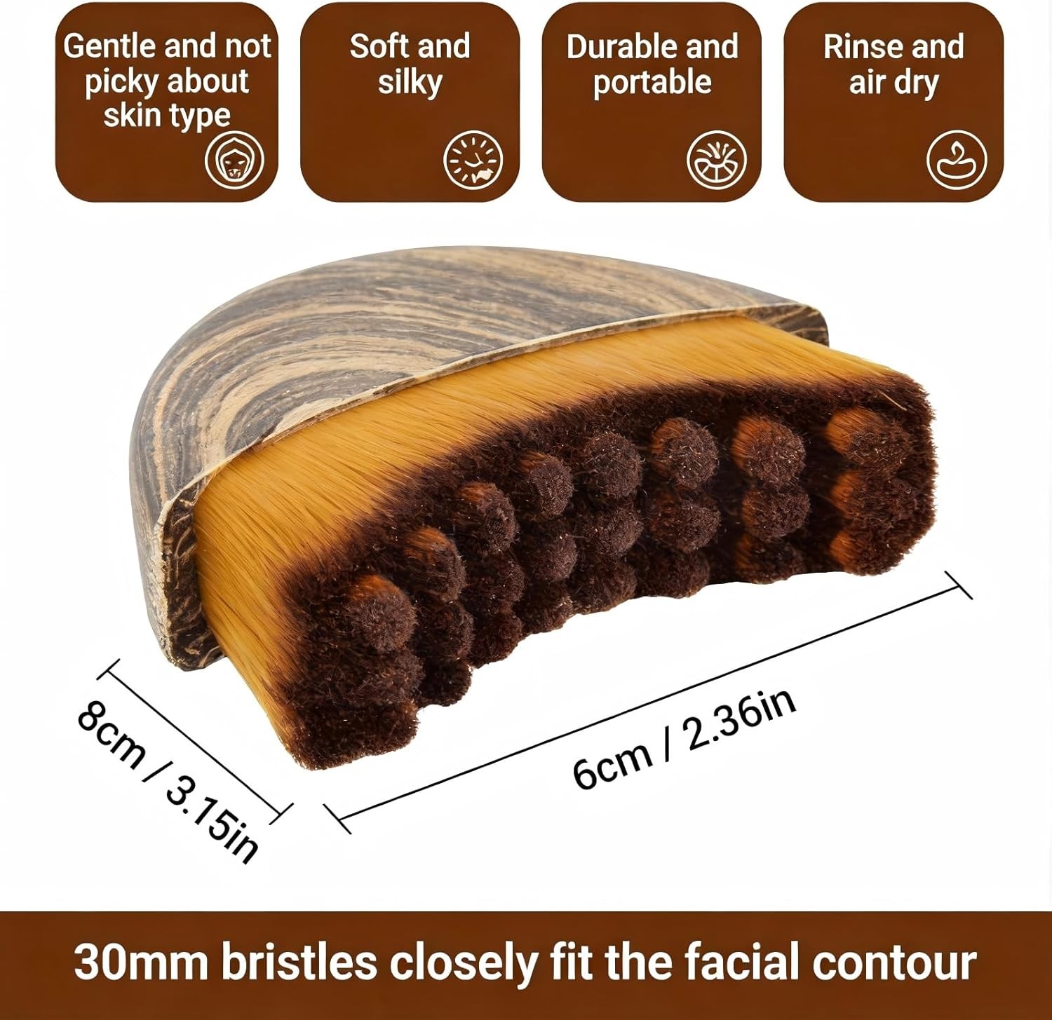 New Lymphatic Contour Face Brush – Dry Brushing Face Massager for Lymphatic Drai
