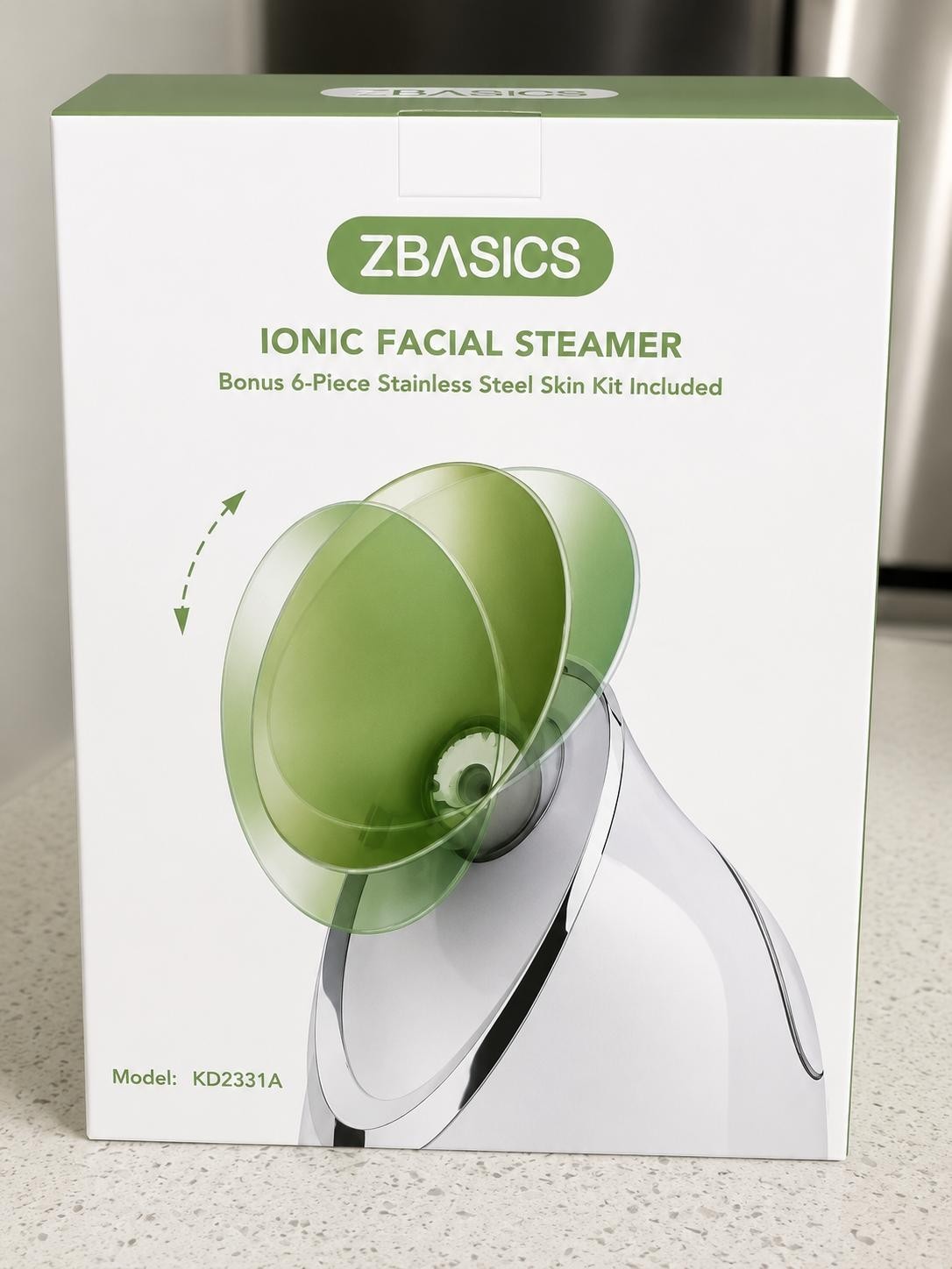 facial steamer -EZBASICSA IONIC FACE W/5-PIECE stainless steel skin kit included