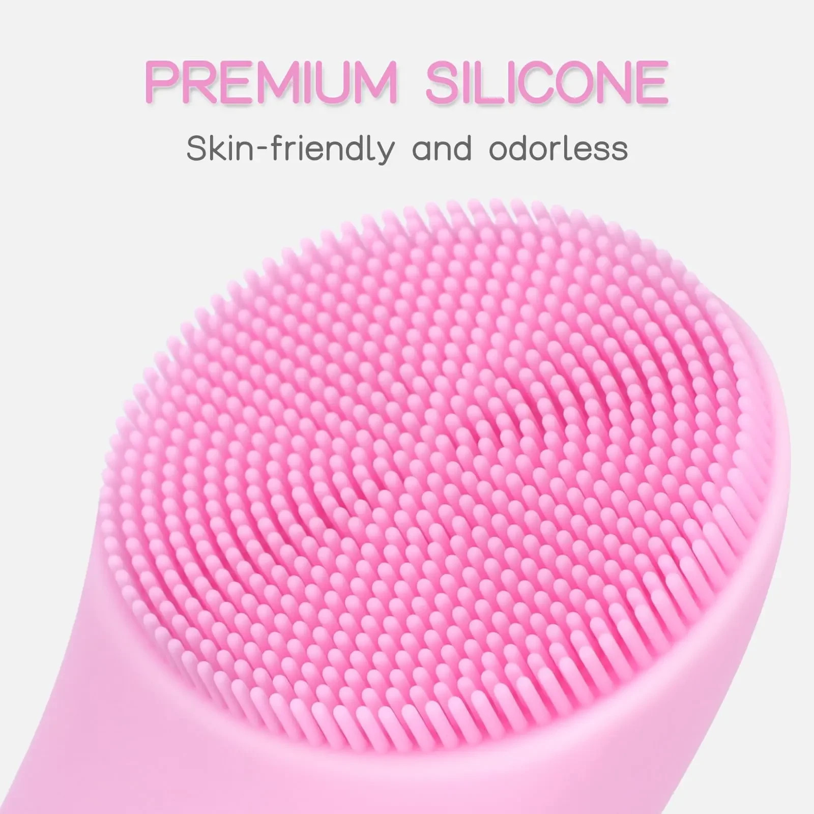 PRITECH Electric Facial Cleansing Brush Heated Silicone Face Scrubber Massager
