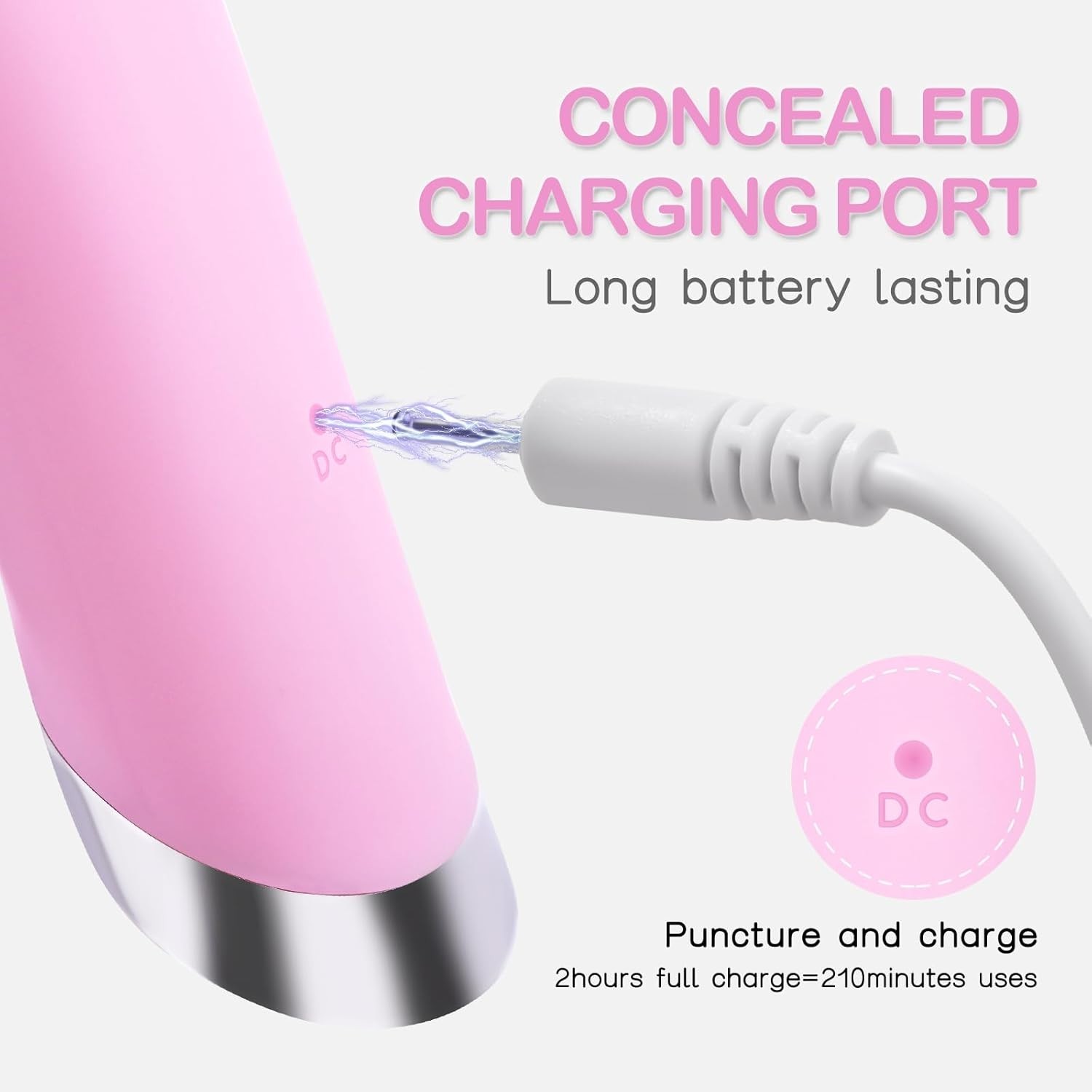Rechargeable Silicone Facial Cleansing Brush Heat Massage Waterproof