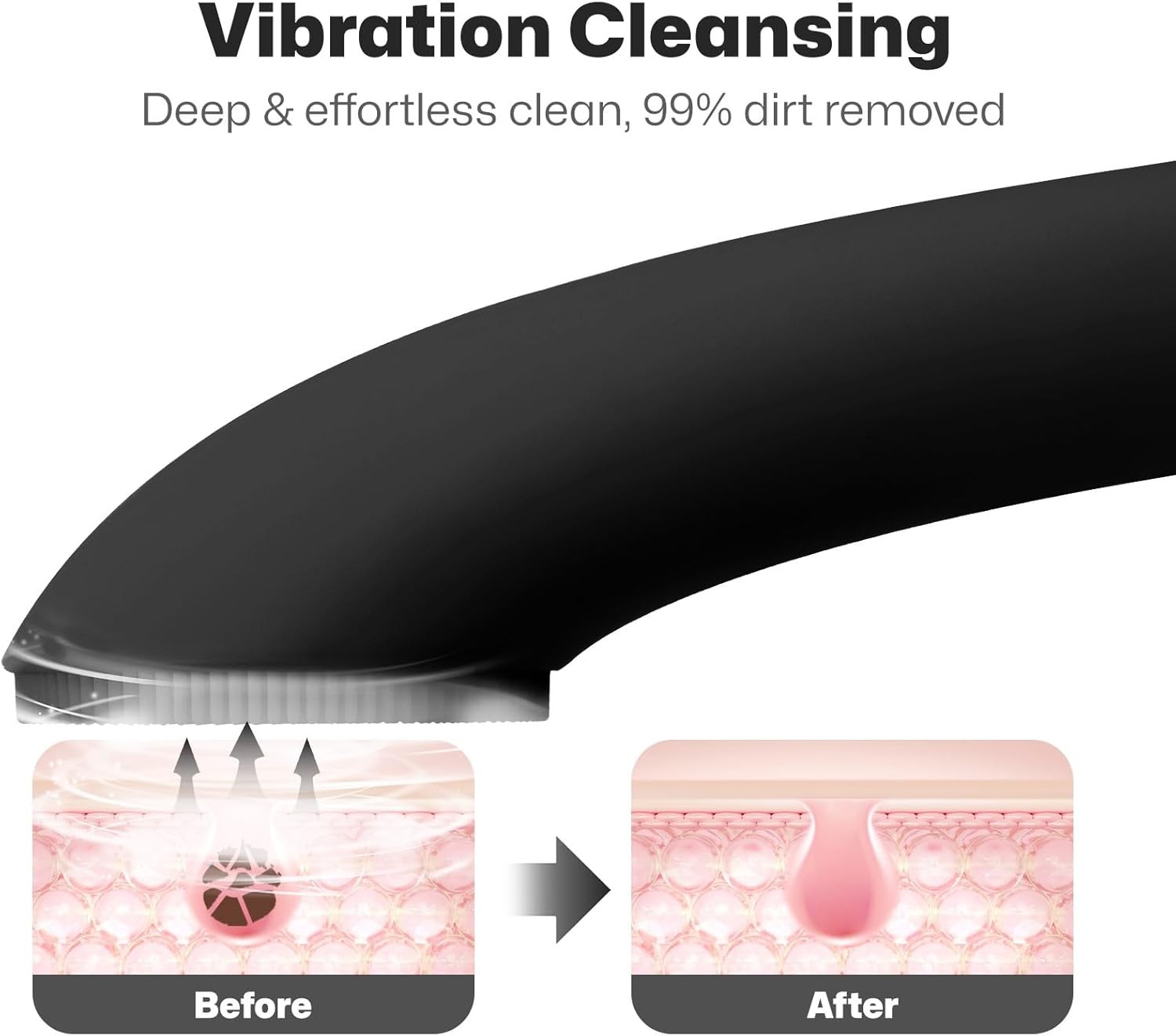 PRITECH Facial Cleansing Brush, Rechargeable Silicone Face Scrubber with Heat Ma
