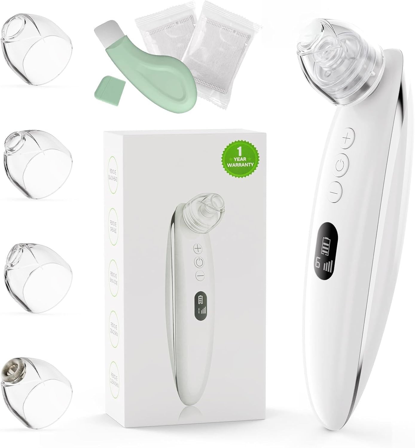 Facial Pore Blackhead Remover Vacuum Blackhead Extractor Face Scraper Cleansing