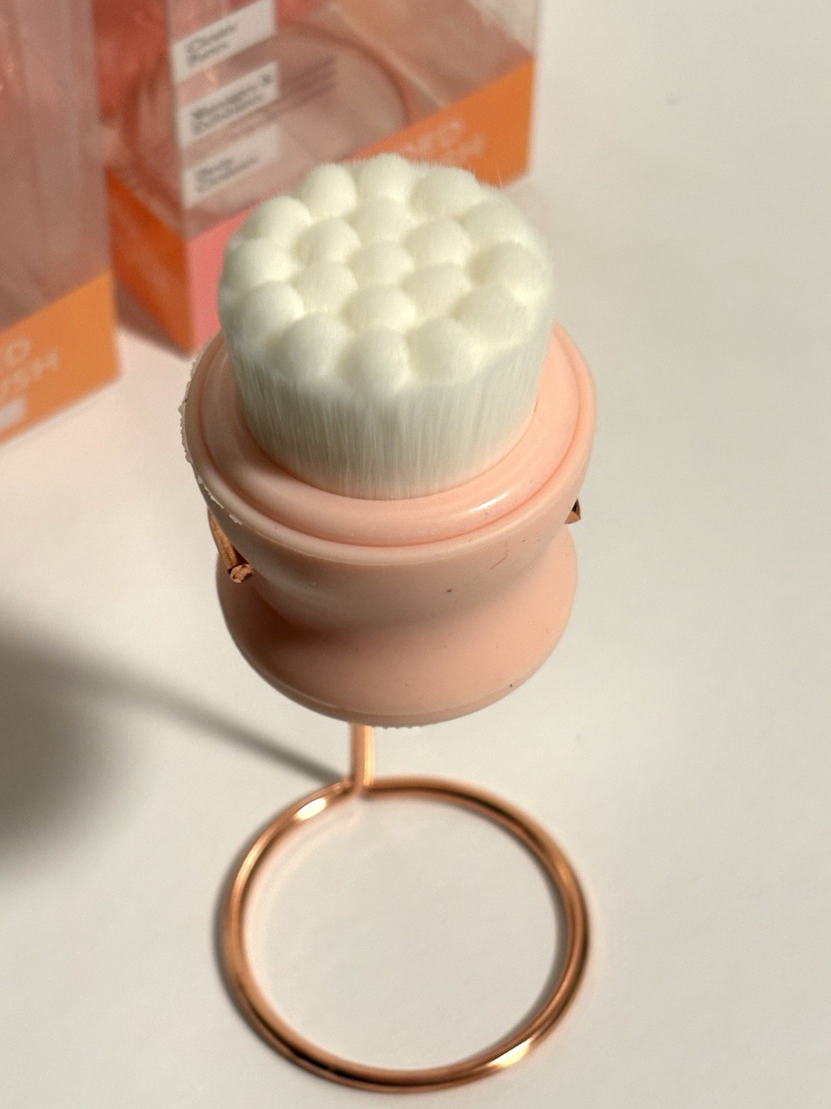 Lot Of 2 New VivaSpa Dual Sided Facial Brush w Holder Cleans Pores Exfoliating