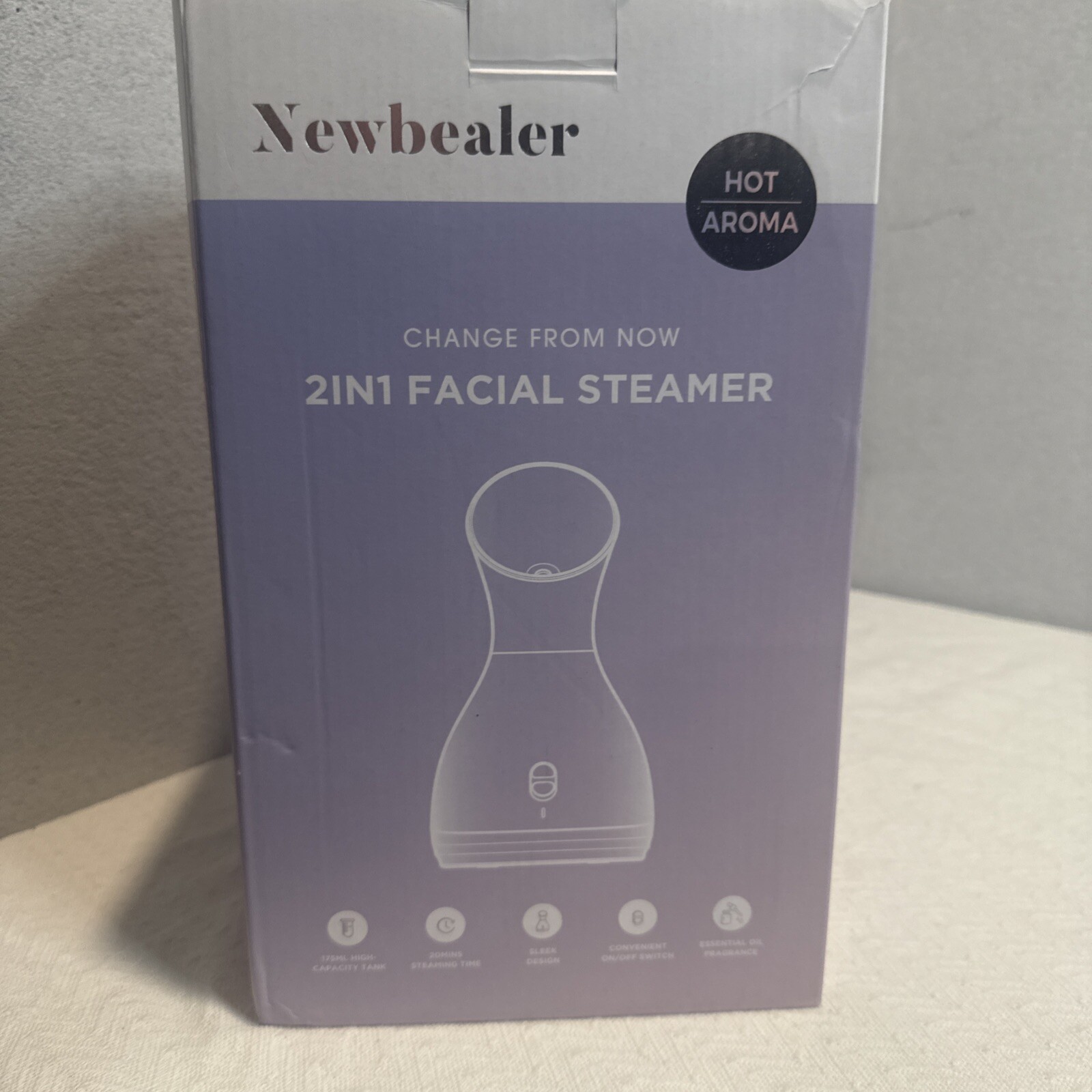 Newbealer 2in1 Facial Steamer, Hot Mist Facial Aromatherapy Humidifier Atomizer
