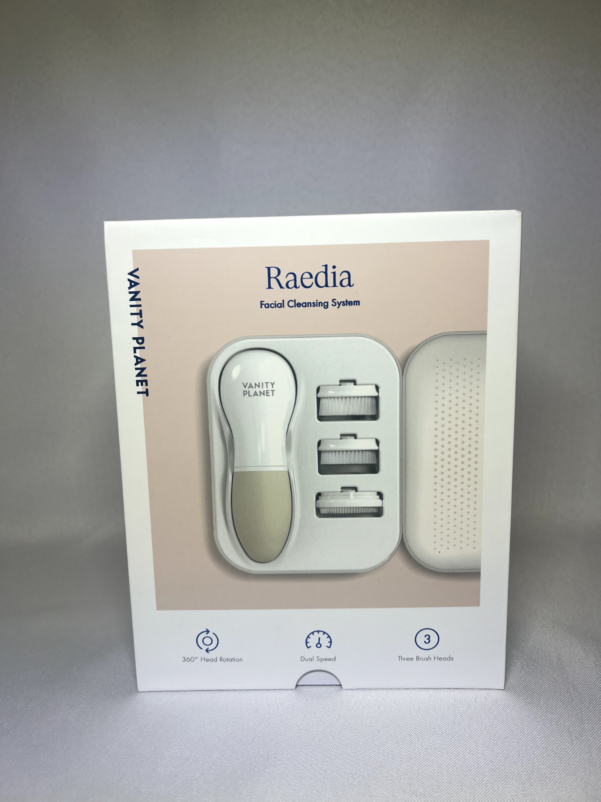 Vanity Planet Raedia Facial Cleansing System Skin ~ Dusty Pink ~ Open Box