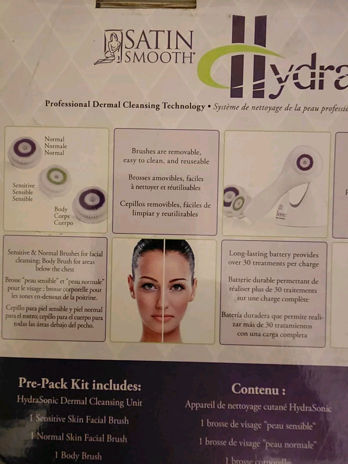 SATIN SILK HYDRASONIC PROFESSIONAL DERMAL CLEANSING TECHNOLOGY NOB –