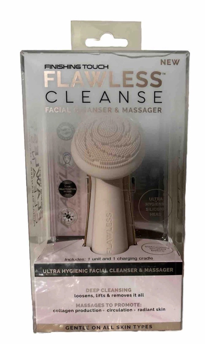 FLAWLESS Cleanse Facial Cleanser & Massager Ultra Hygienic Silicone Head Rechar…