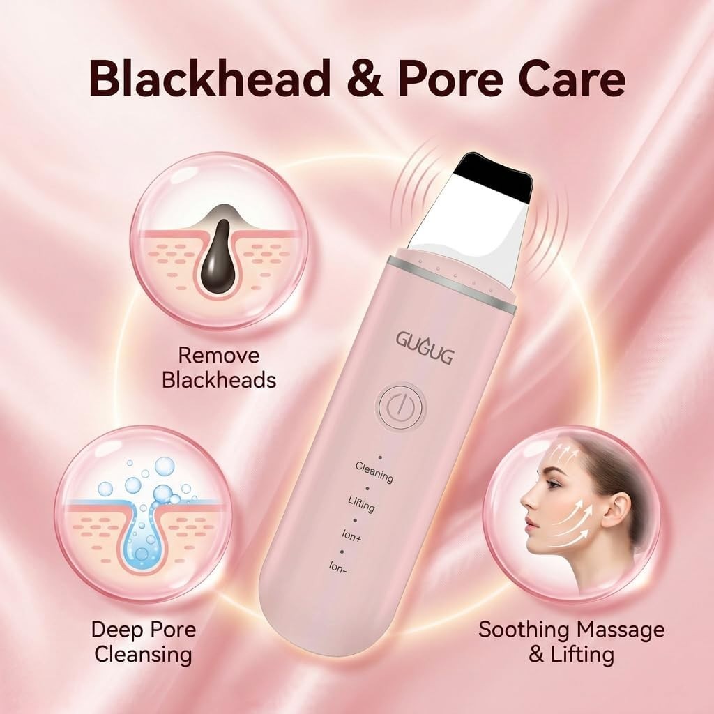Skin Scrubber Face Spatula – Skin Spatula Blackhead Remover Pore Cleaner with…