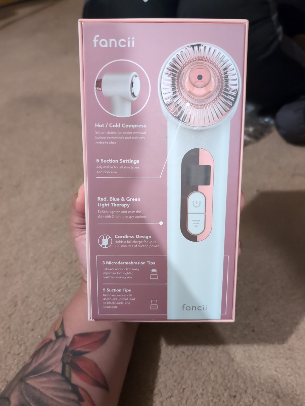 Fancii Clara Pore Cleaner Vacuum 4-in-1, In-Home Microdermabrasion Machine