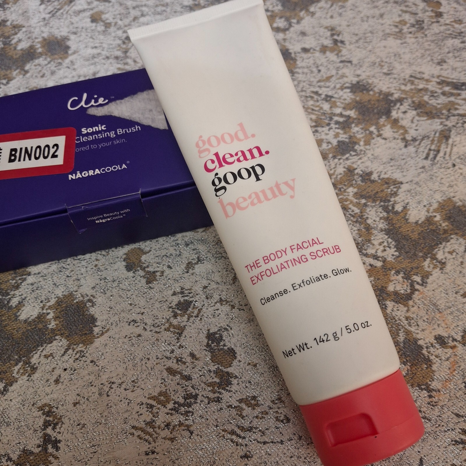 NagraCoola CLIE Sonic Facial Cleansing Brush w/ Goop Beauty Scrub