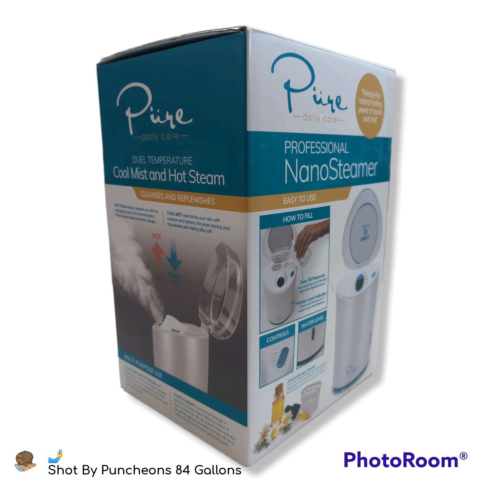 PURE NanoSteamer Pro 4-in-1 Ionic Facial Steamer and Humidifier with Skin Kit