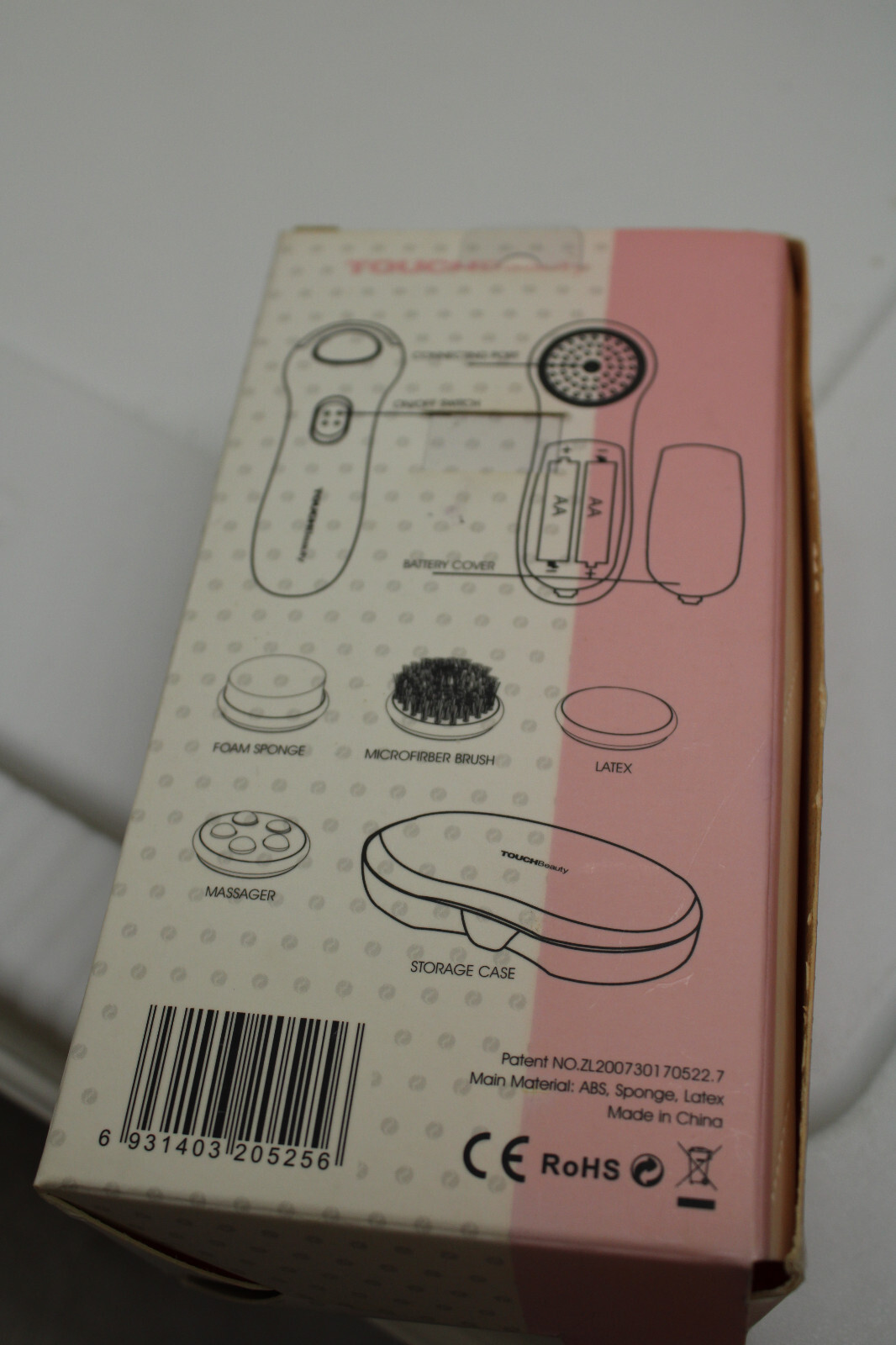 Women’s Touch Beauty Pink Facial Cleanse Electric Brush Set Open Box